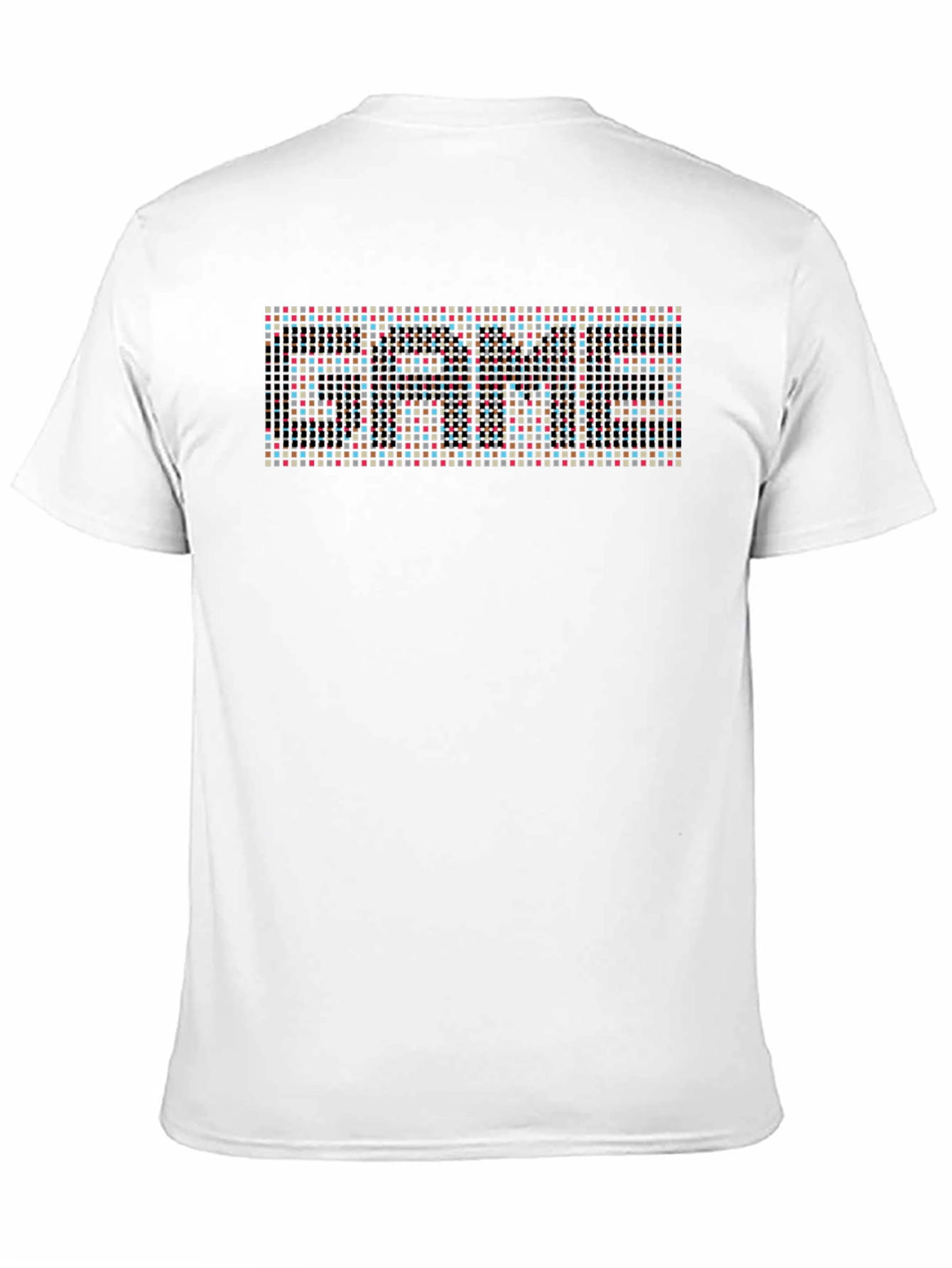 Pixelated Word Art Black T-Shirt