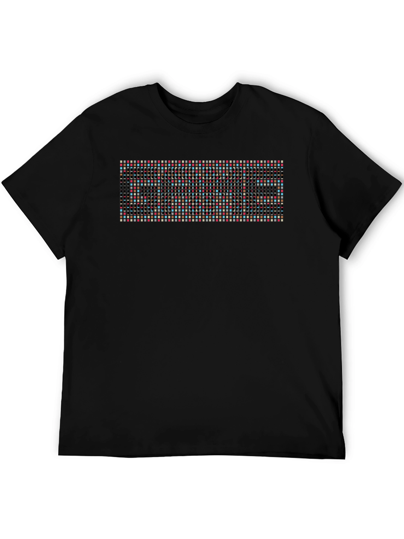 Pixelated Word Art Black T-Shirt