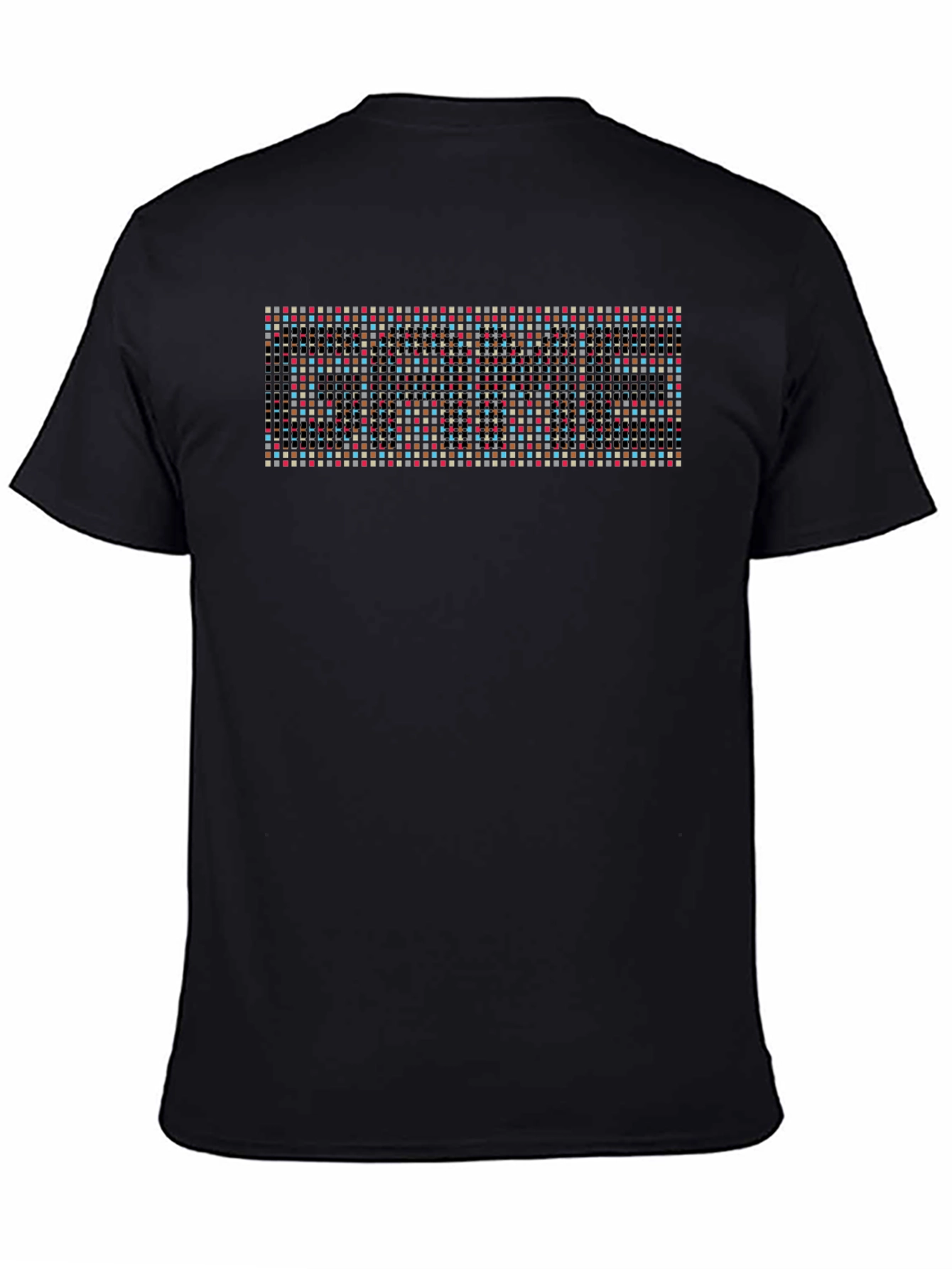Pixelated Word Art Black T-Shirt