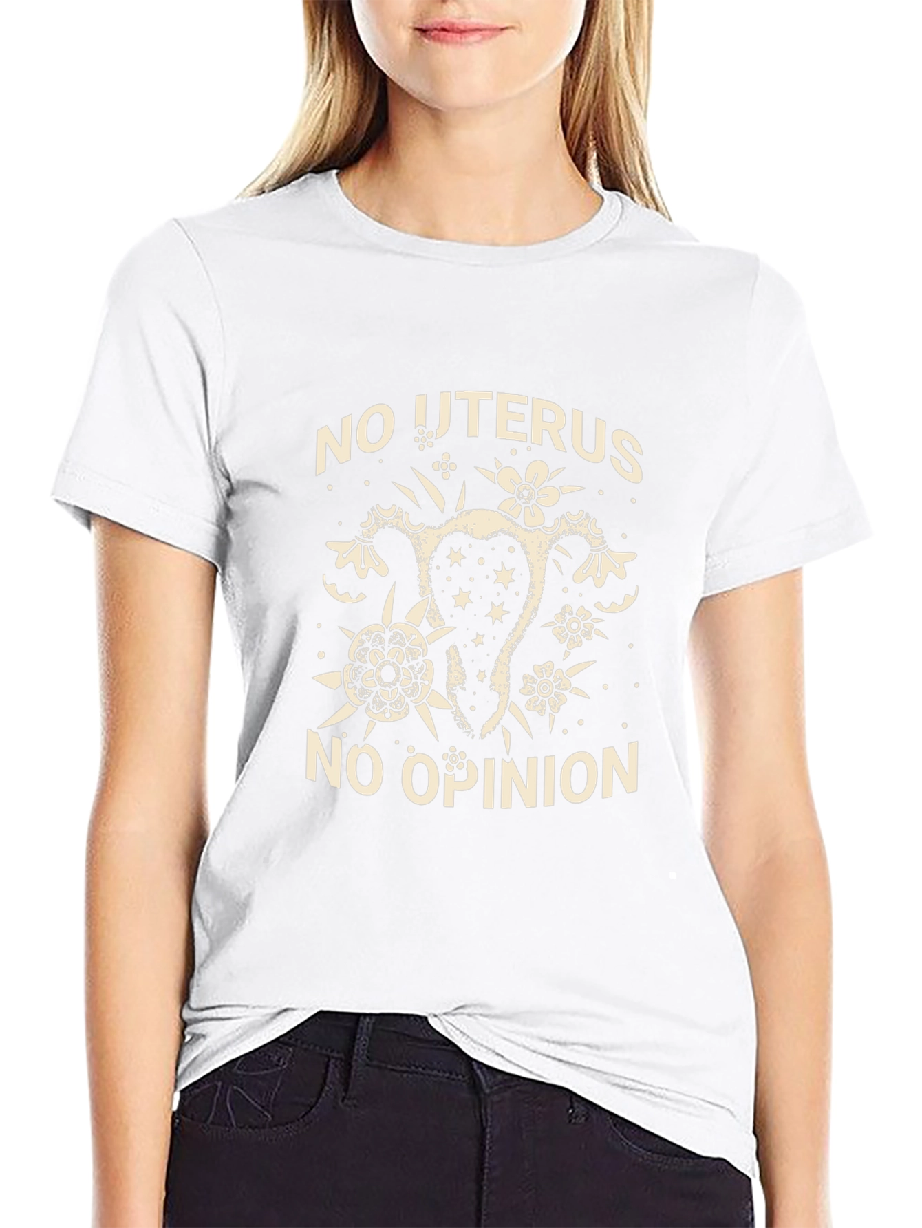 No Uterus No Opinion Graphic T-Shirt - Black