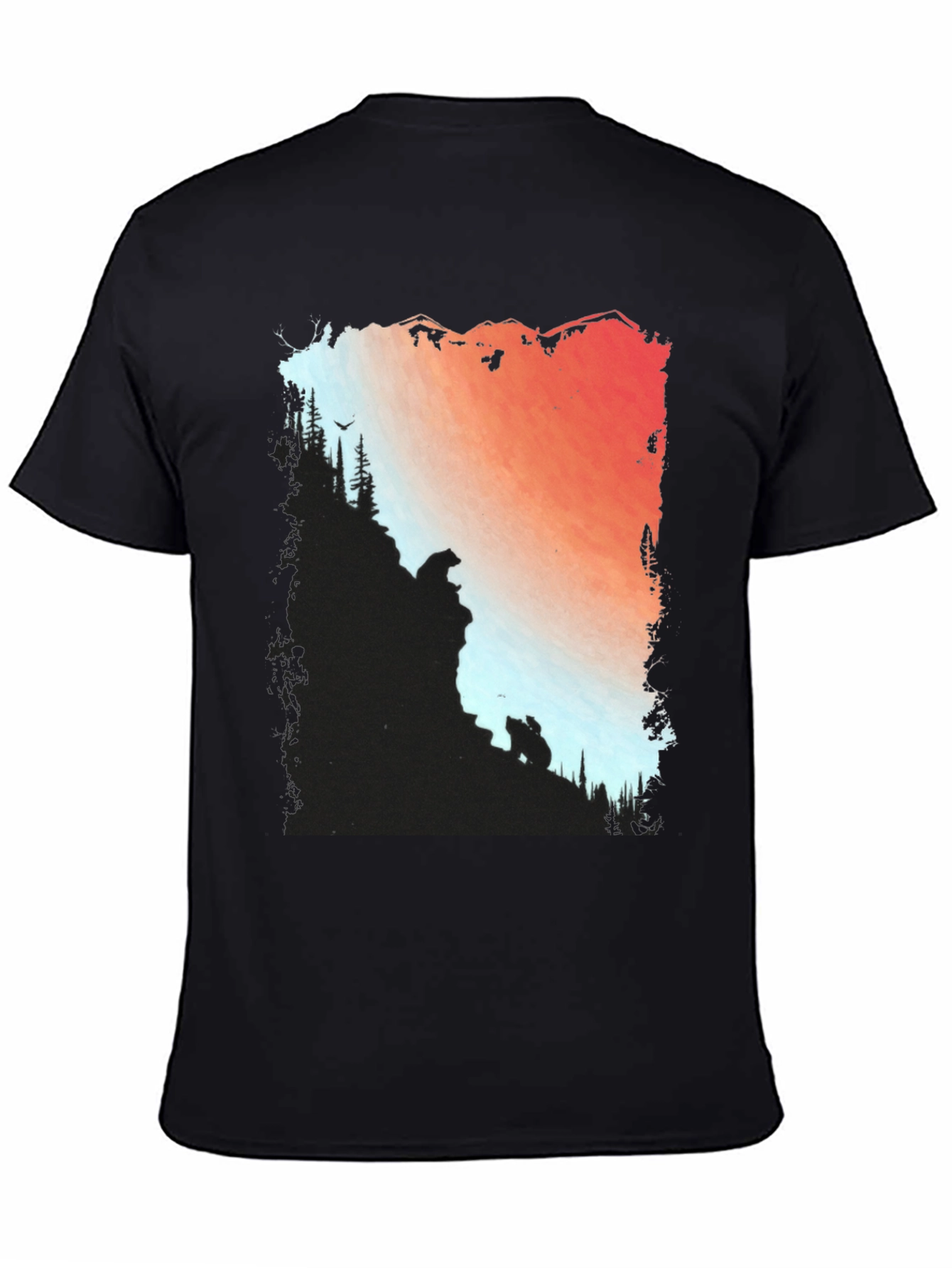 Mountain Bear Graphic Tee - Nature Inspired Design