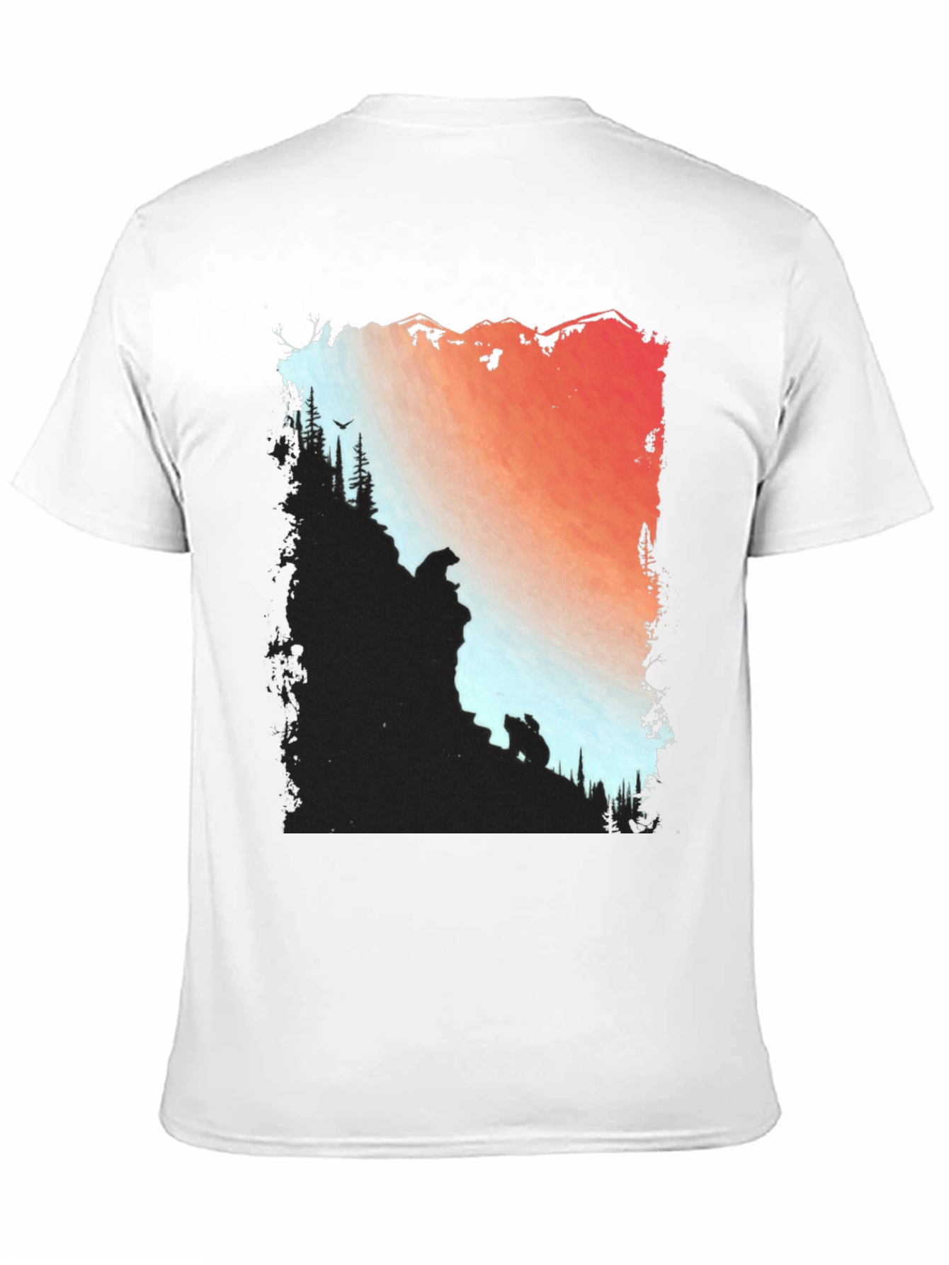 Mountain Bear Graphic Tee - Nature Inspired Design