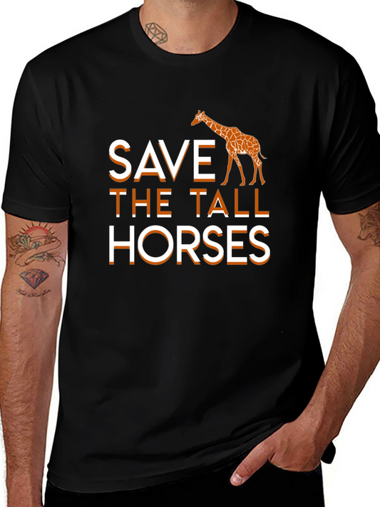 Save the Tall Horses Giraffe Graphic Tee