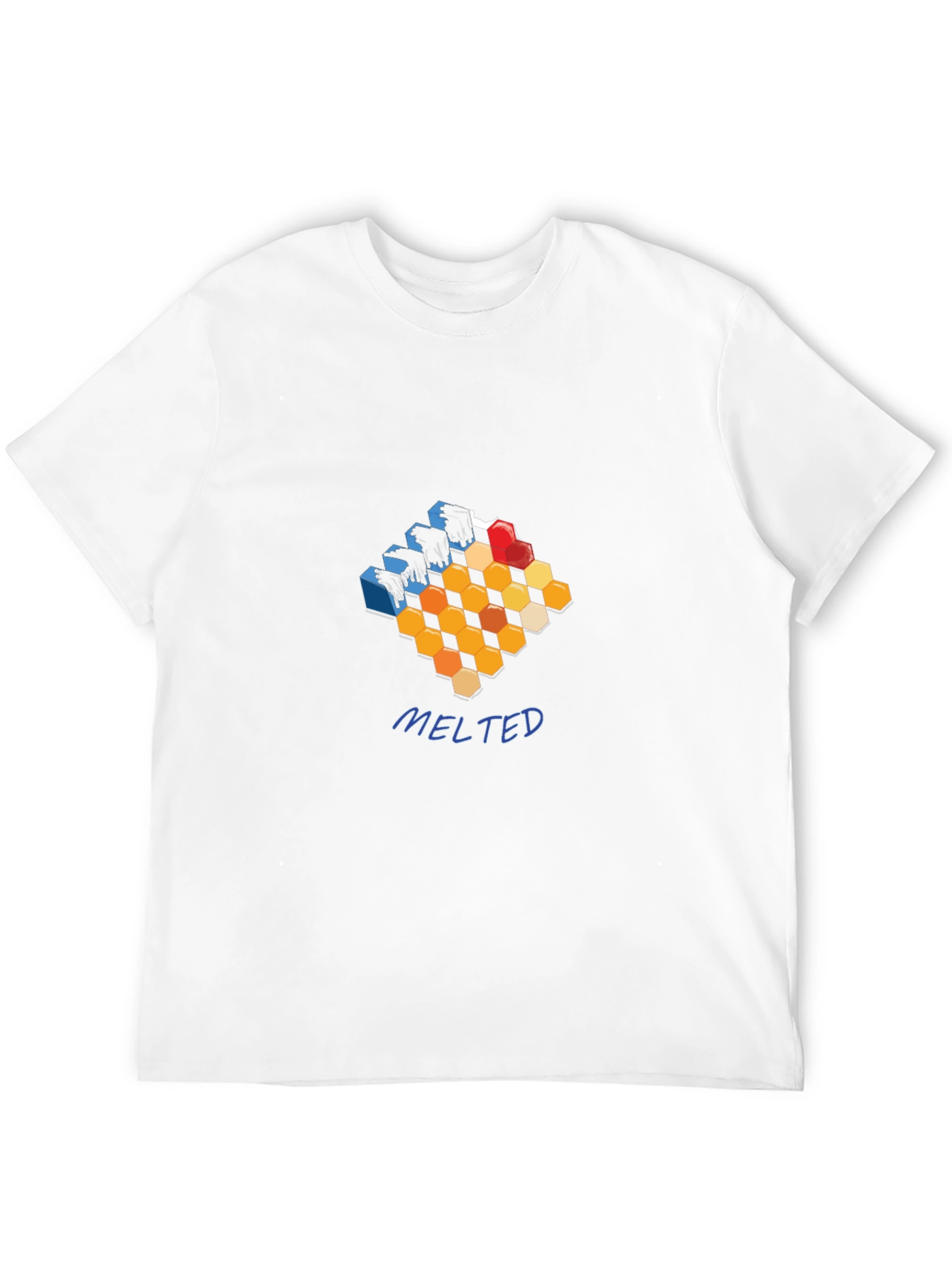 Abstract Hexagon Graphic T-Shirt - Meltdown Style