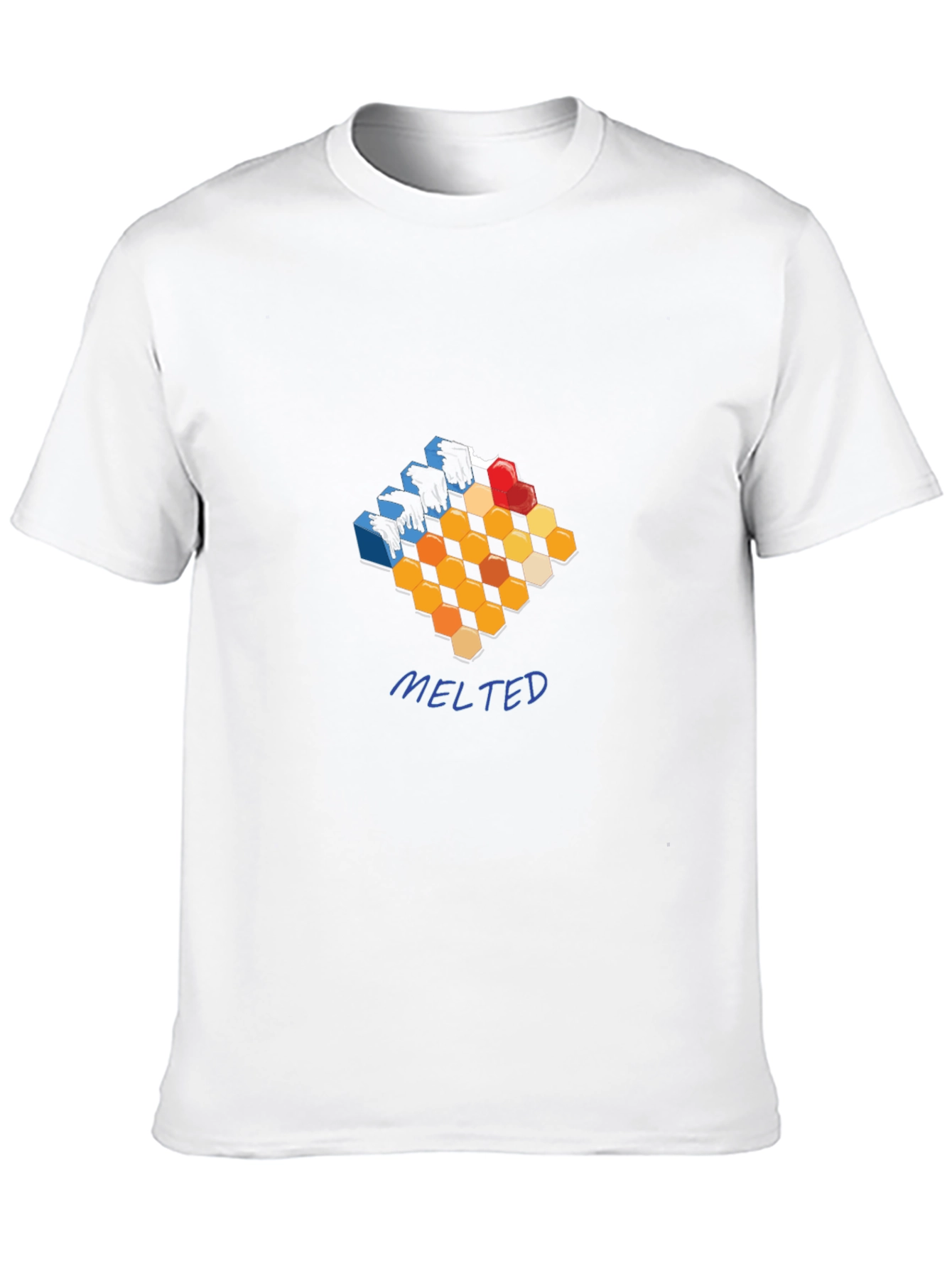 Abstract Hexagon Graphic T-Shirt - Meltdown Style