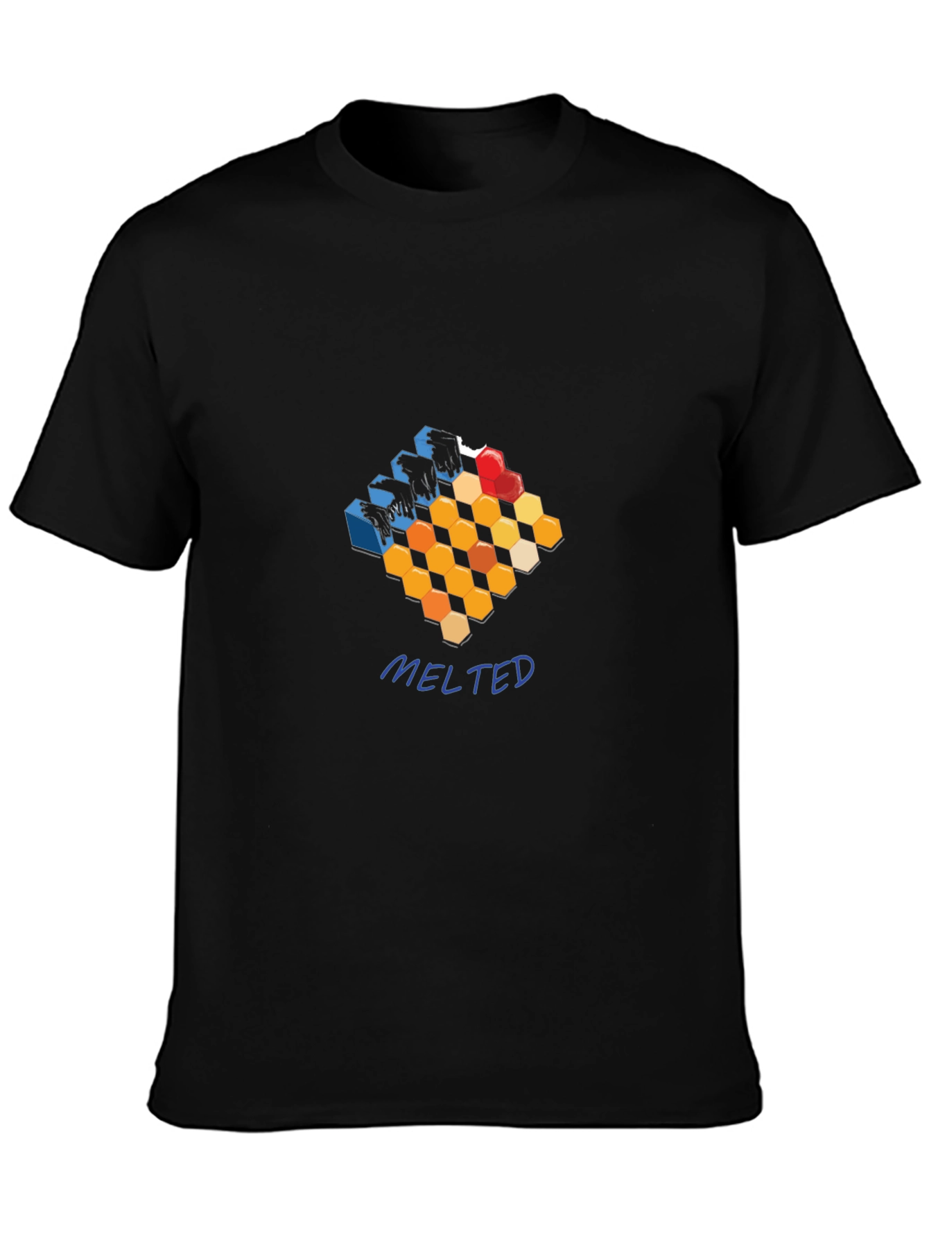 Abstract Hexagon Graphic T-Shirt - Meltdown Style