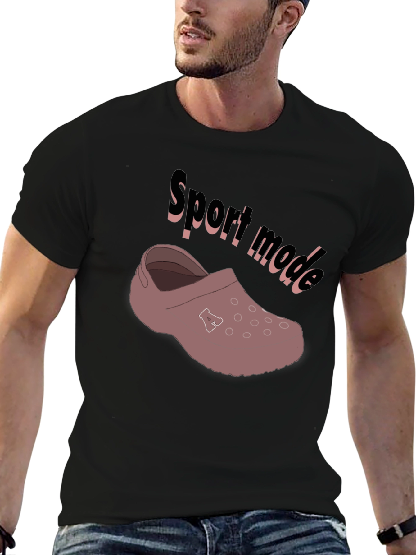 Sport Mode Croc T-Shirt - Black