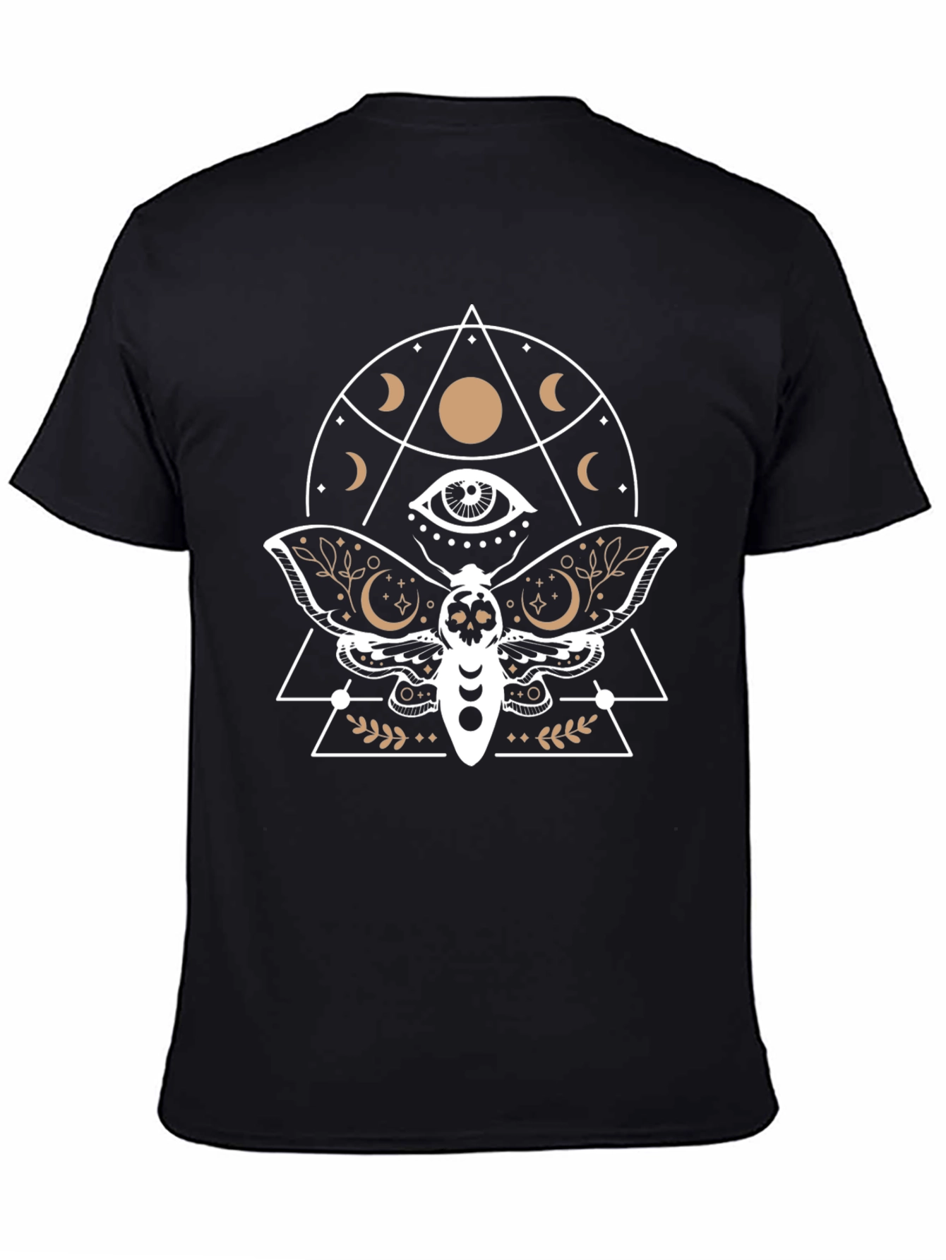 Mystic Moth Graphic Tee - Black Cotton T-Shirt