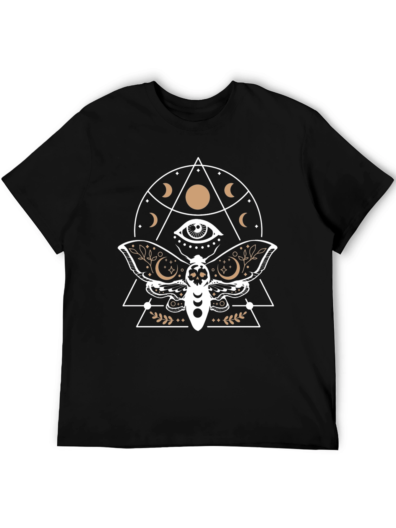 Mystic Moth Graphic Tee - Black Cotton T-Shirt