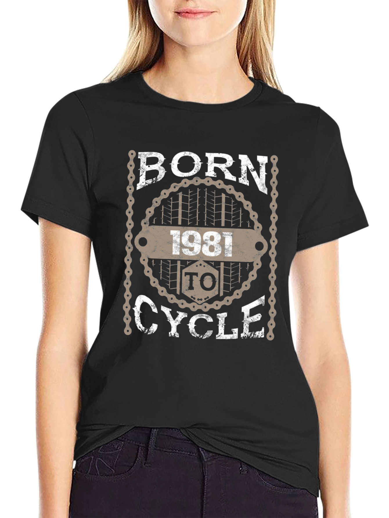 Born to Cycle 1981 Black T-Shirt