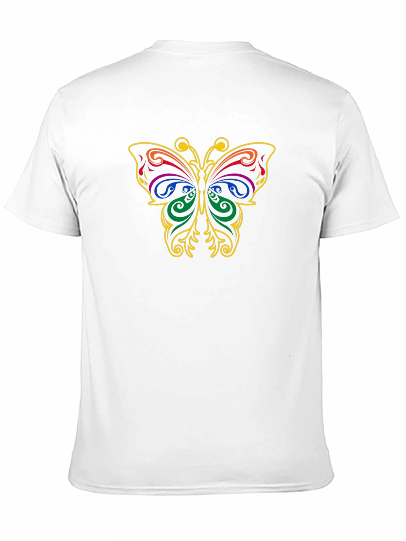 Butterfly Graphic Tee - Black Cotton T-Shirt