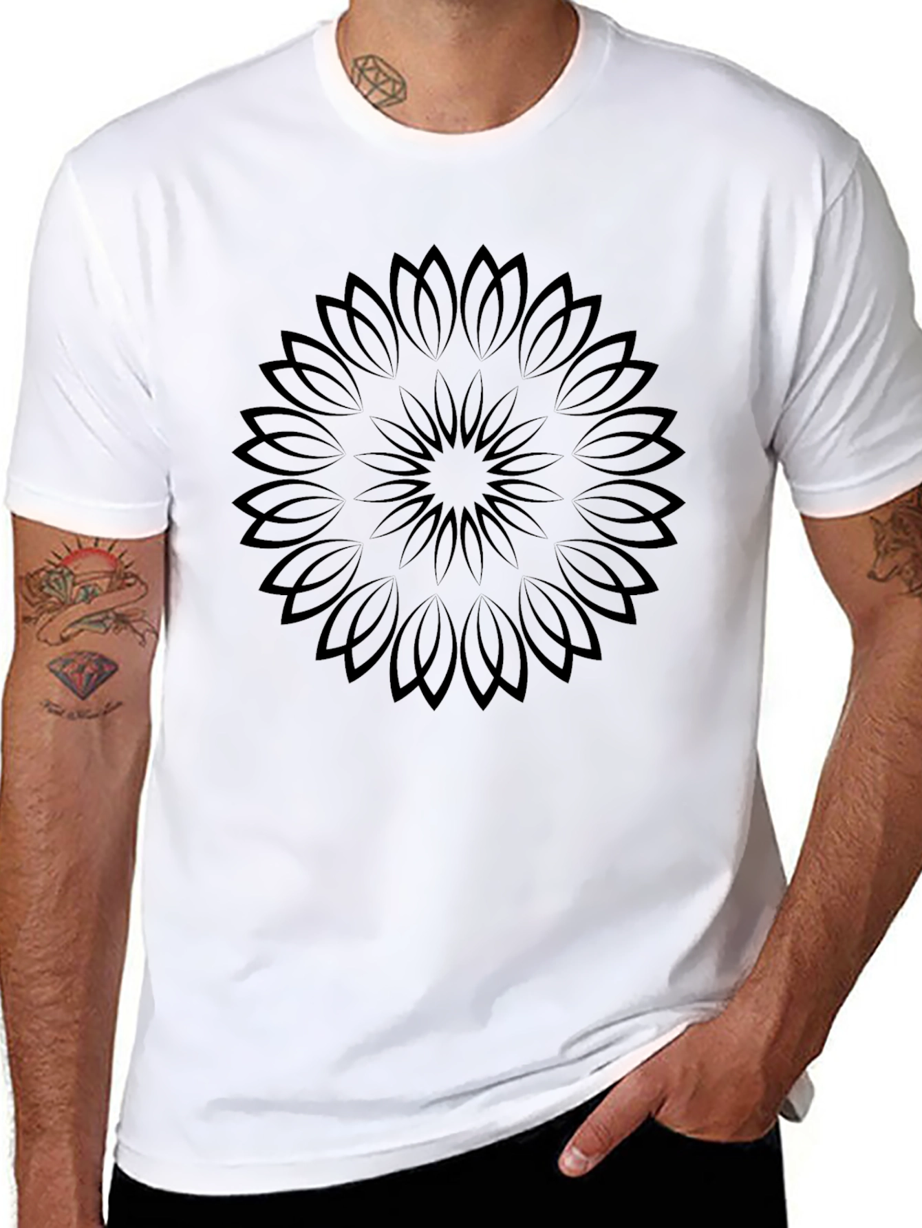 Mandala Graphic Black T-Shirt