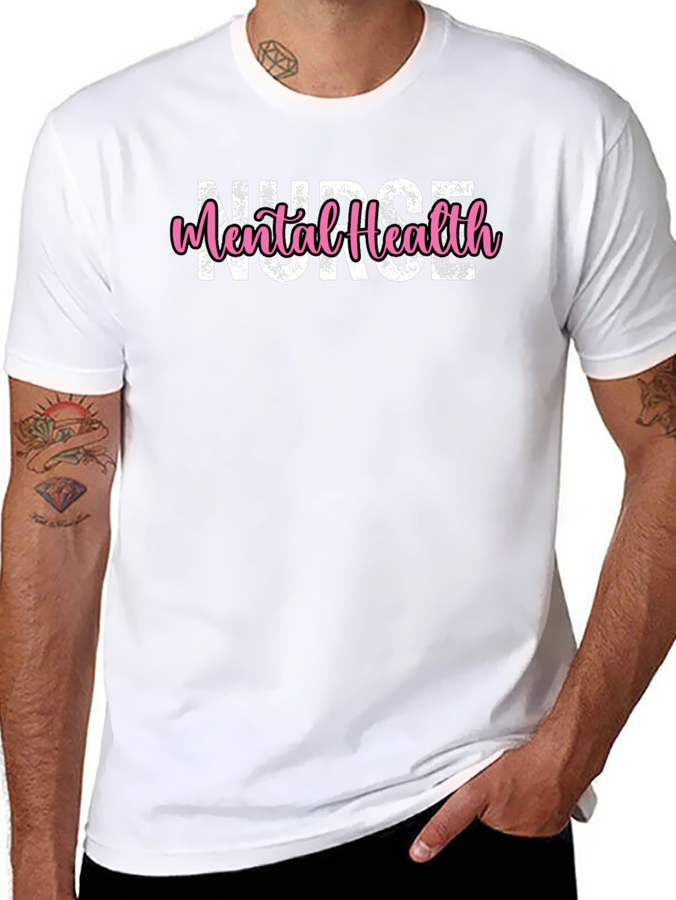 Mental Health Nurse T-Shirt - Unisex Black Tee