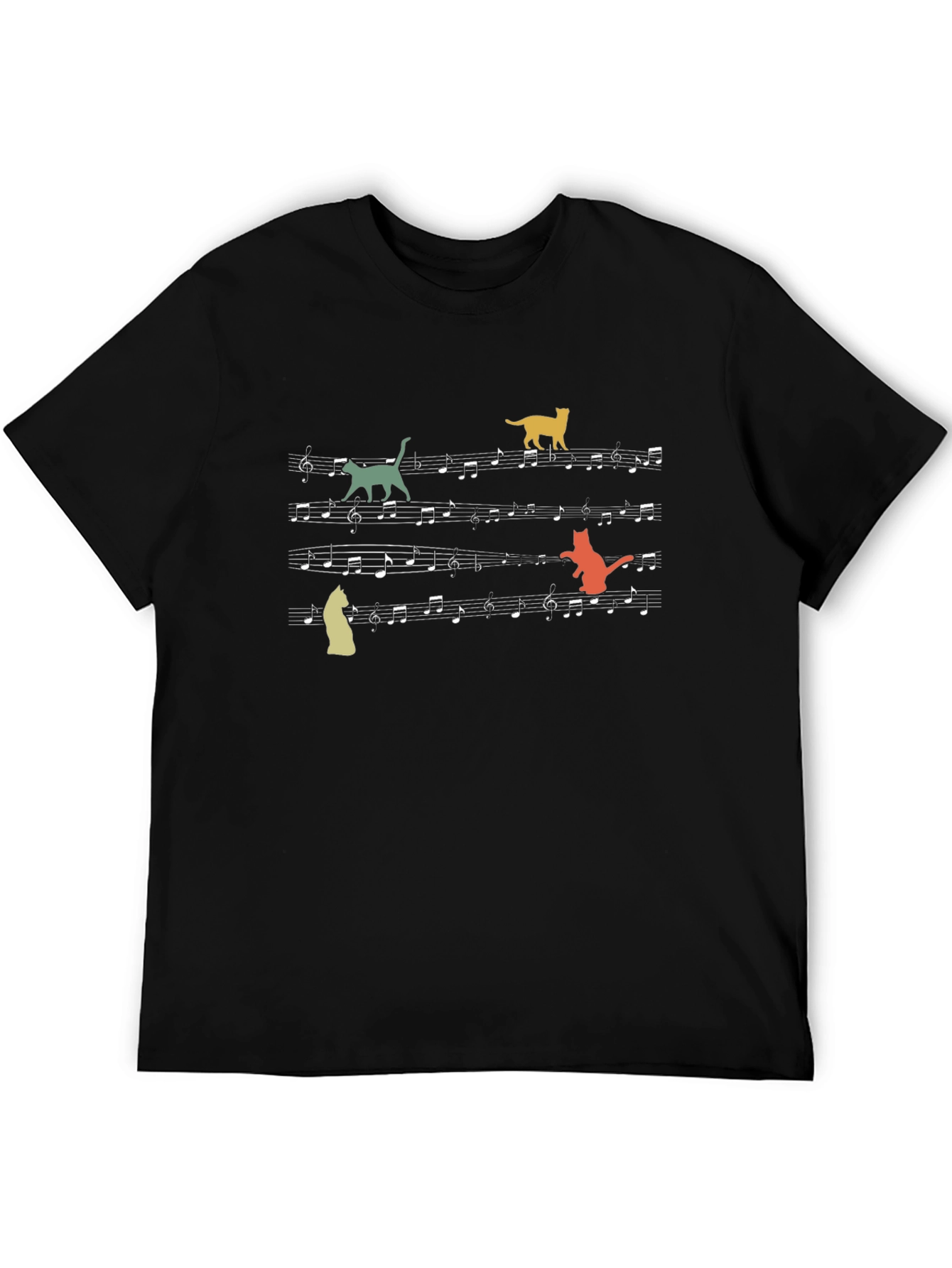 Musical Cats T-Shirt - Black