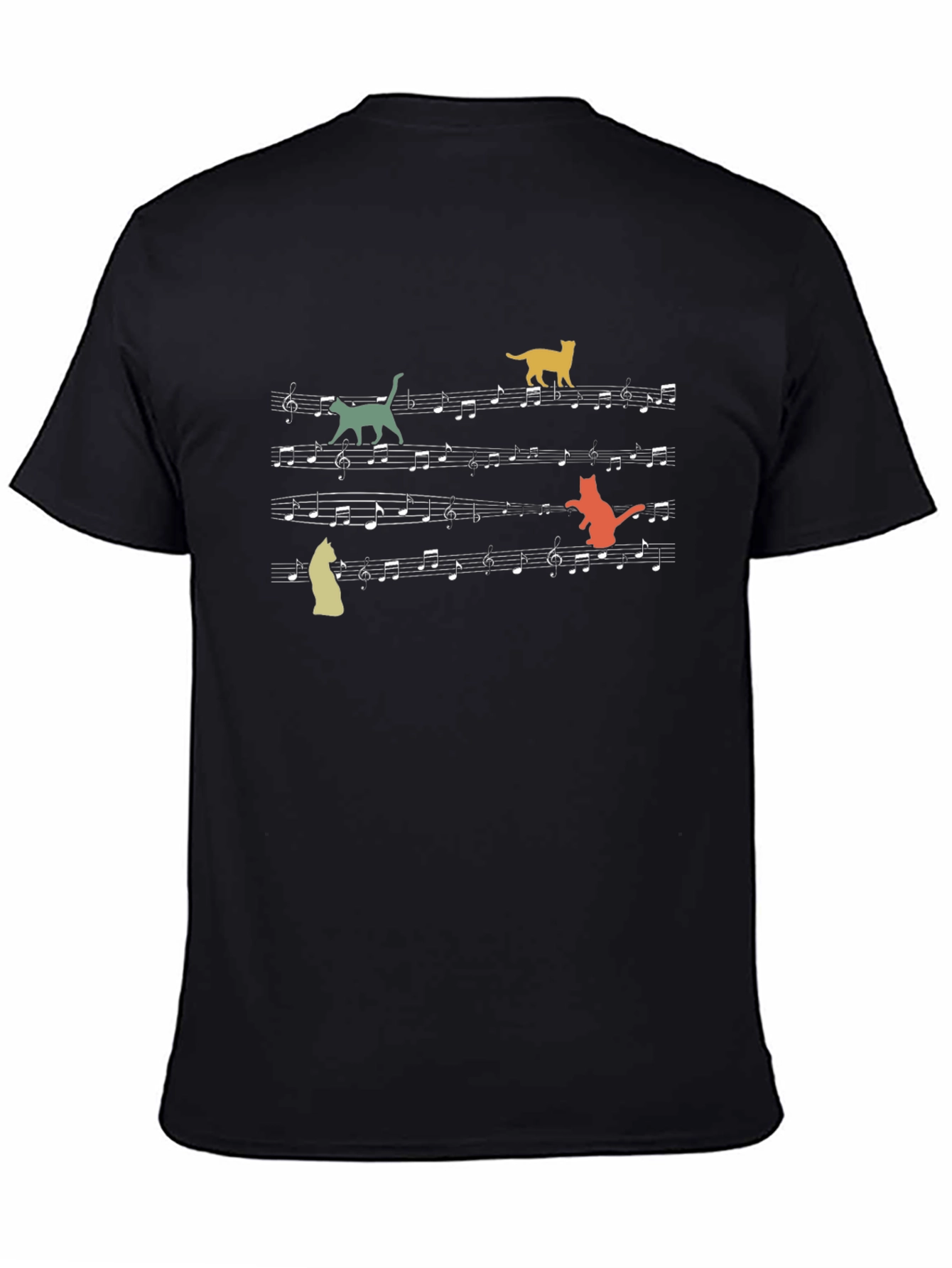 Musical Cats T-Shirt - Black