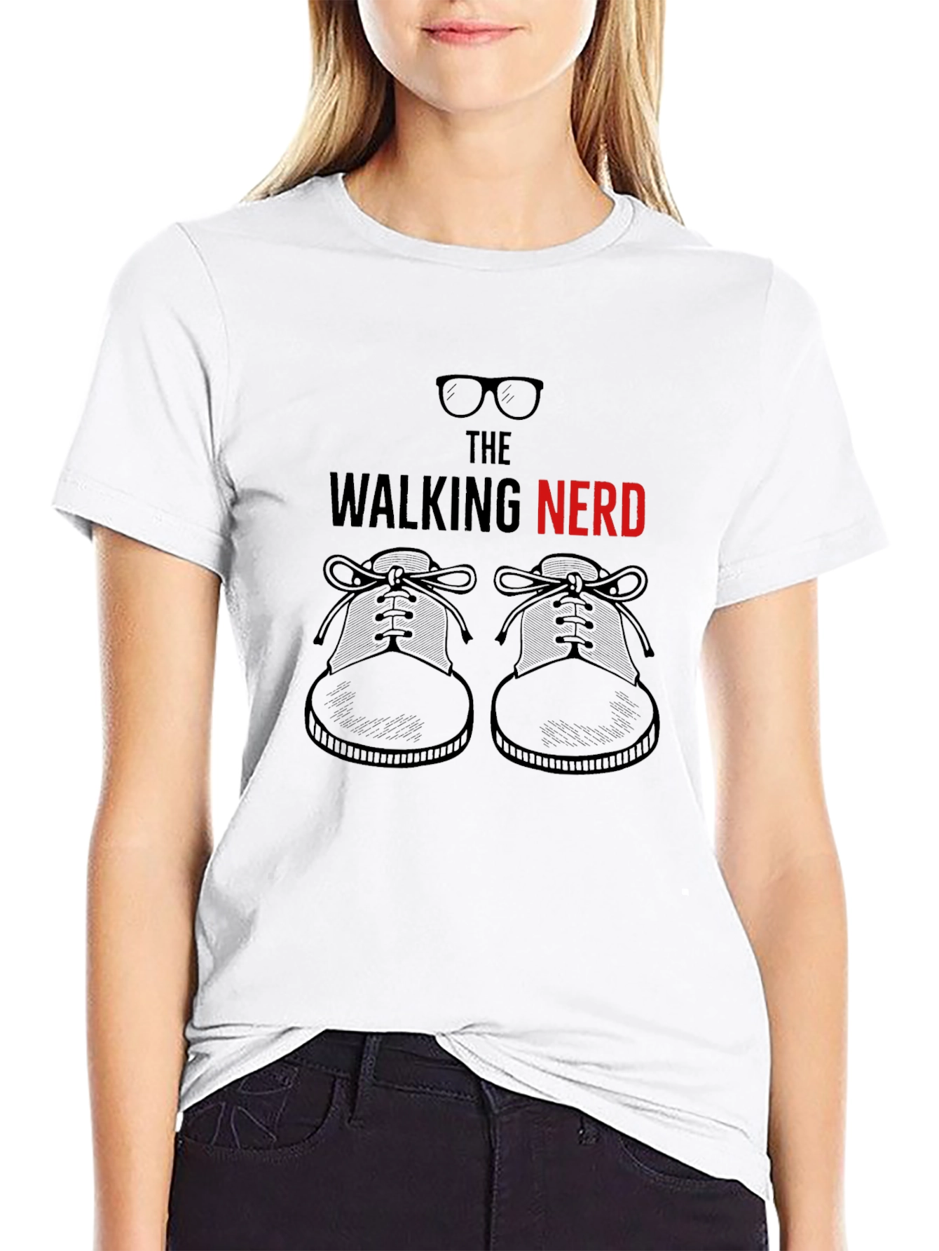 The Walking Nerd T-Shirt: Glasses & Shoes Graphic Tee