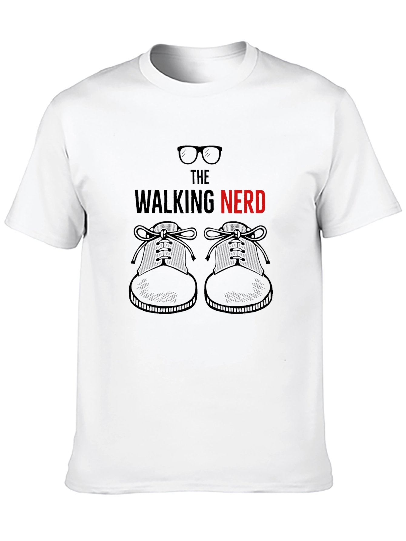 The Walking Nerd T-Shirt: Glasses & Shoes Graphic Tee