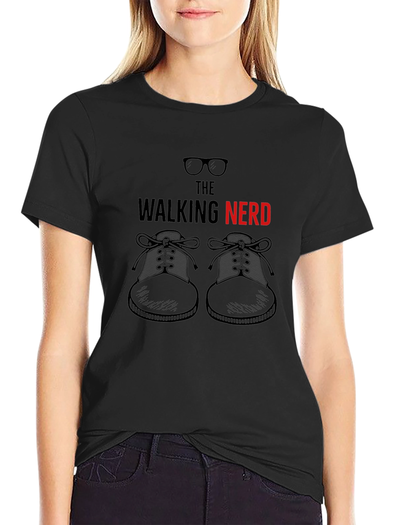 The Walking Nerd T-Shirt: Glasses & Shoes Graphic Tee