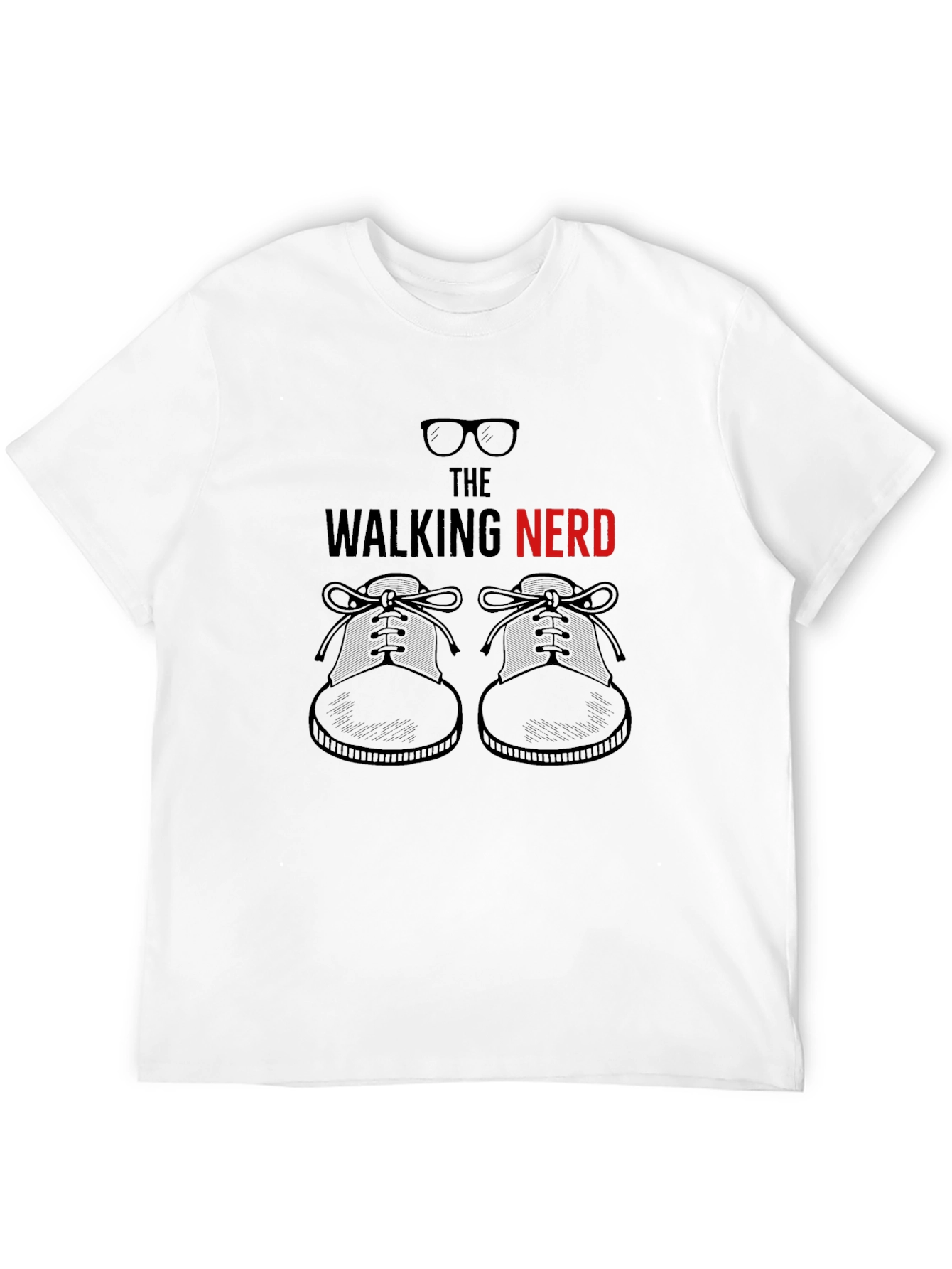 The Walking Nerd T-Shirt: Glasses & Shoes Graphic Tee