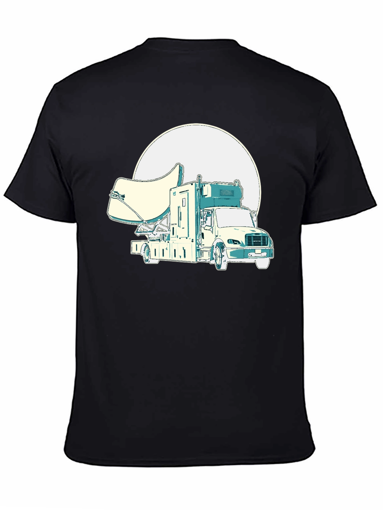 Satellite Truck Graphic T-Shirt - Novelty Tee