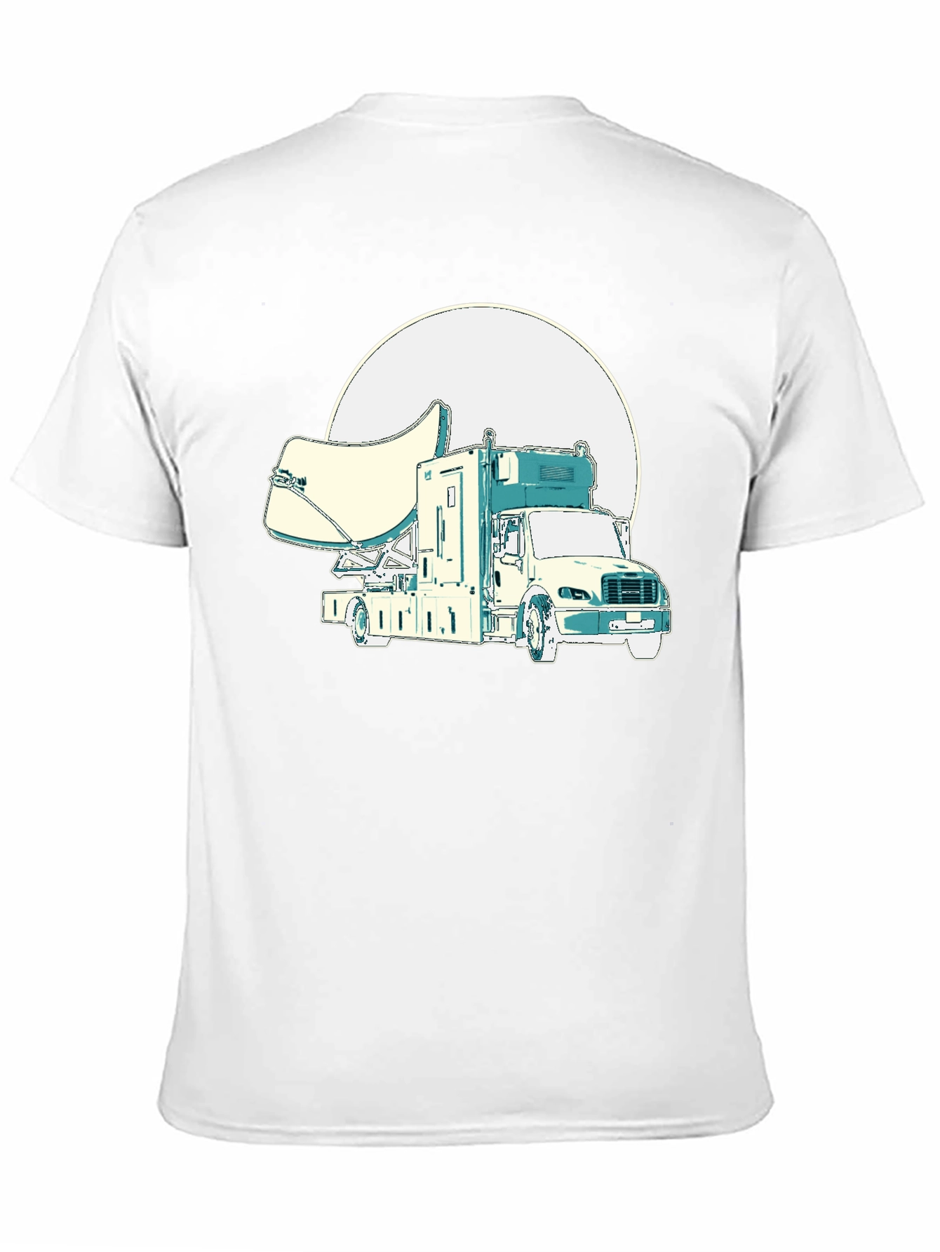 Satellite Truck Graphic T-Shirt - Novelty Tee