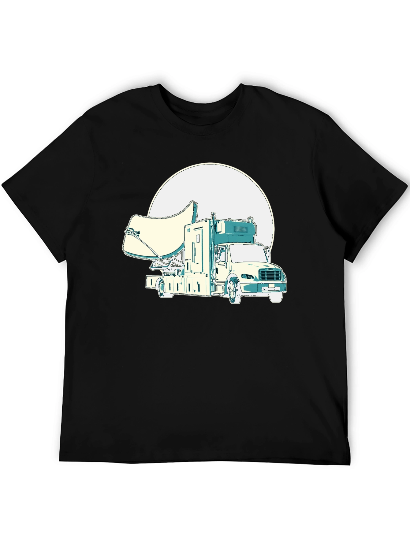Satellite Truck Graphic T-Shirt - Novelty Tee