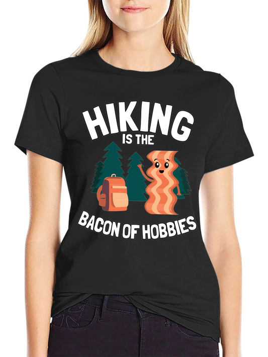 Hiking is the Bacon of Hobbies Black T-Shirt