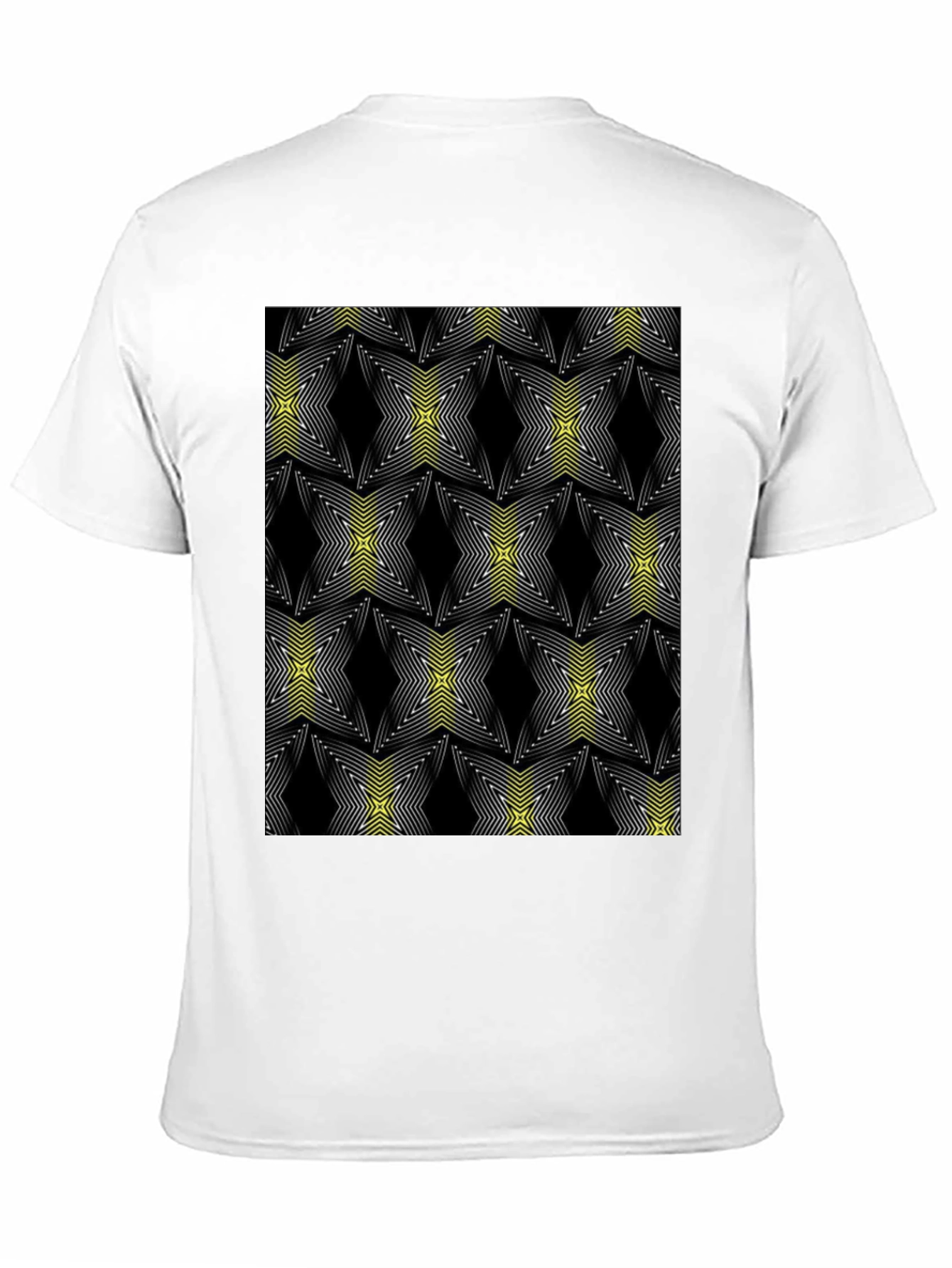 Abstract Star Pattern Black Tee