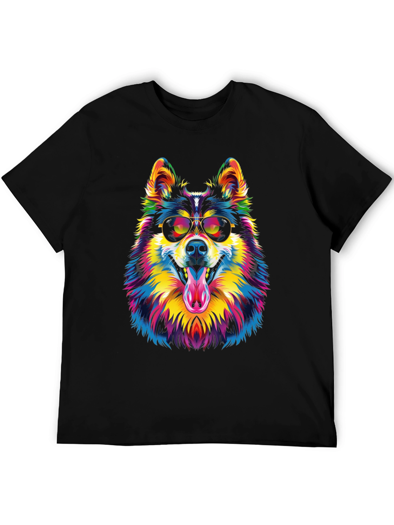 Cool Dog Graphic Tee - Mens Black T-Shirt