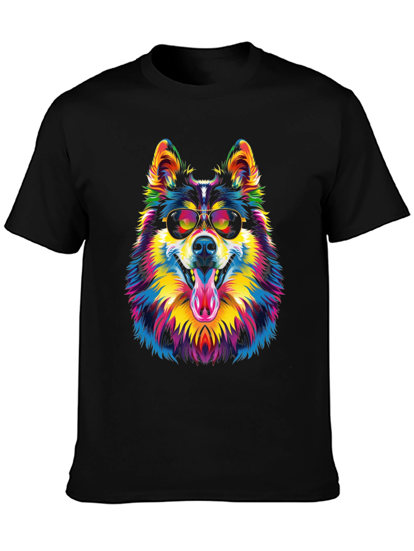 Cool Dog Graphic Tee - Mens Black T-Shirt