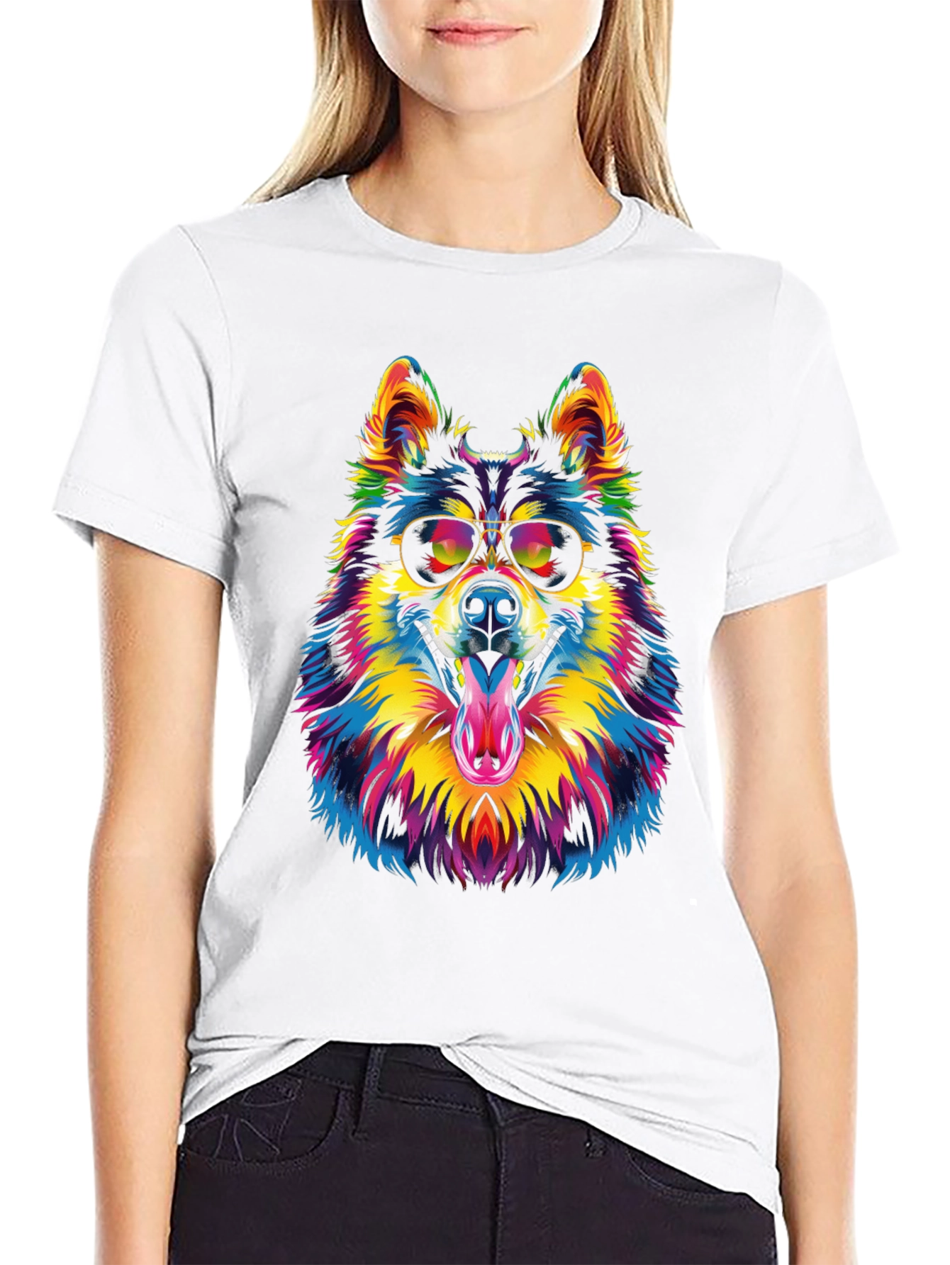 Cool Dog Graphic Tee - Mens Black T-Shirt