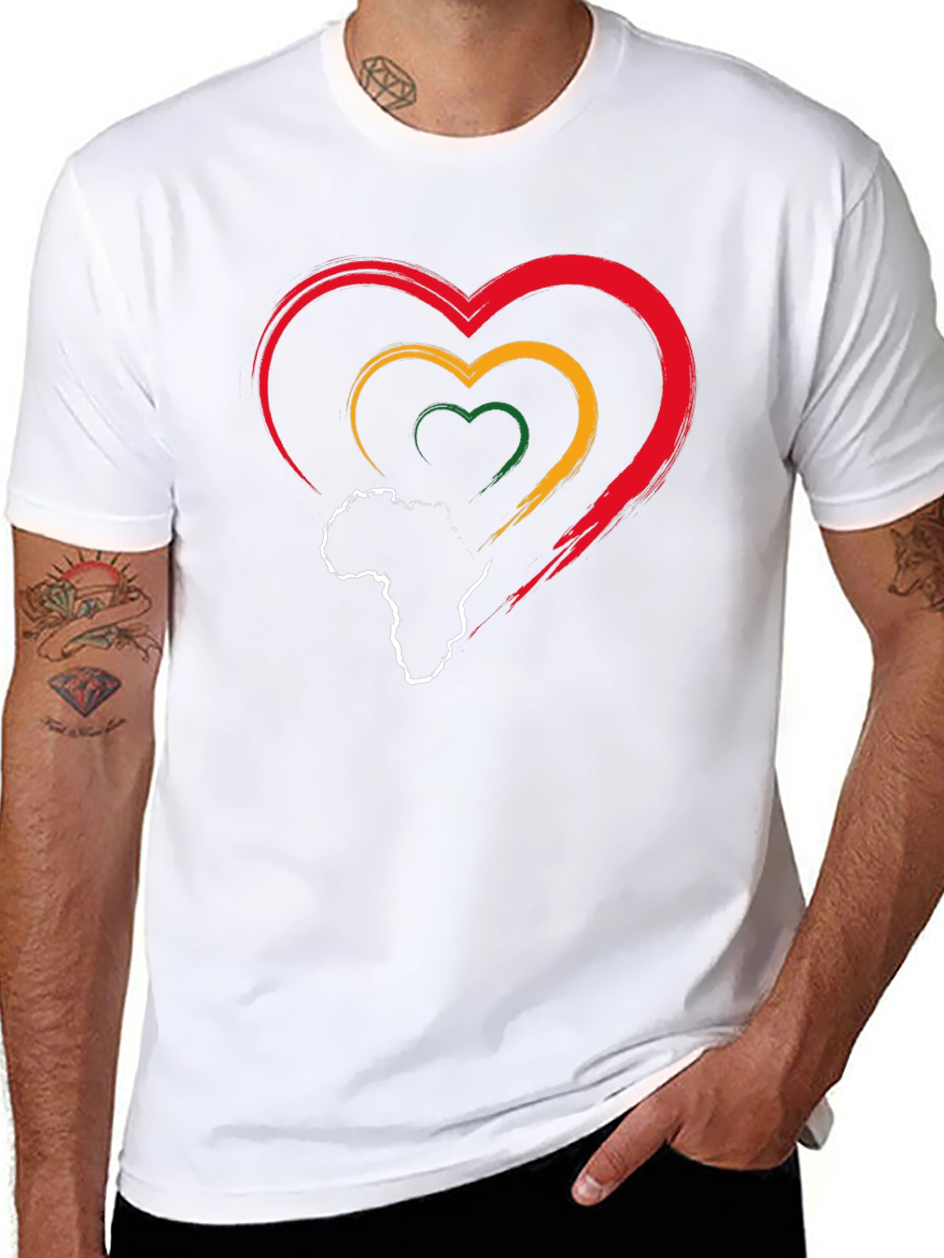 Pan-African Pride Heart T-Shirt