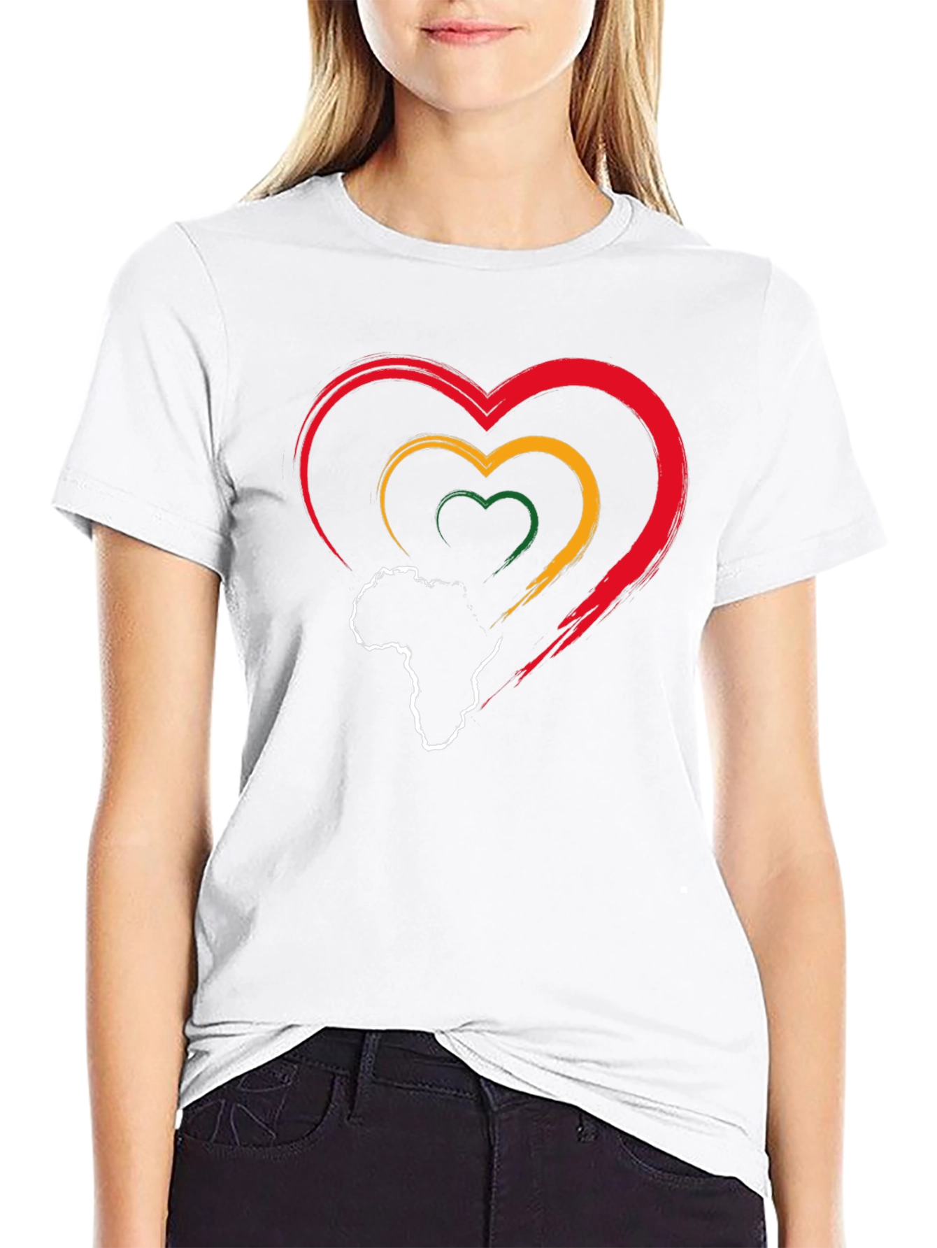 Pan-African Pride Heart T-Shirt