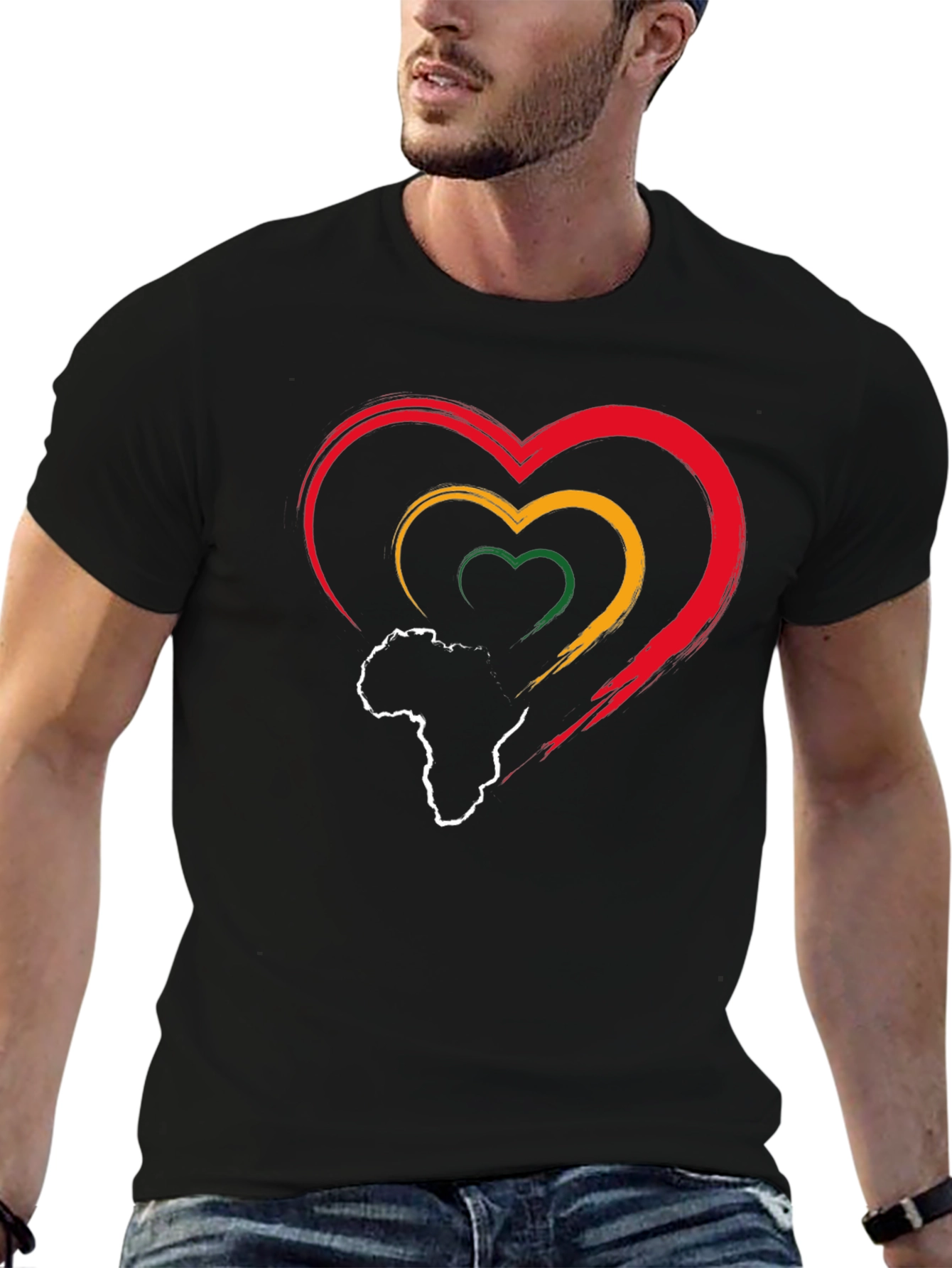 Pan-African Pride Heart T-Shirt