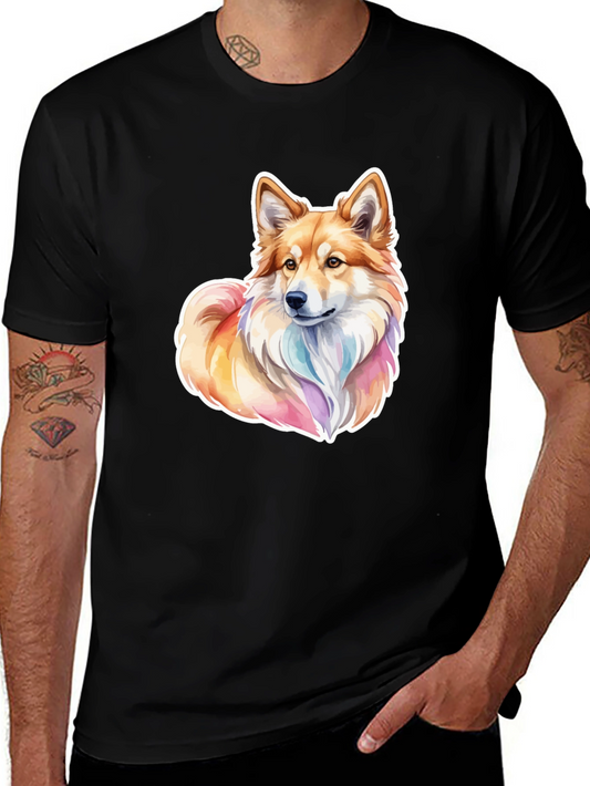 Watercolor Corgi Dog Graphic T-Shirt