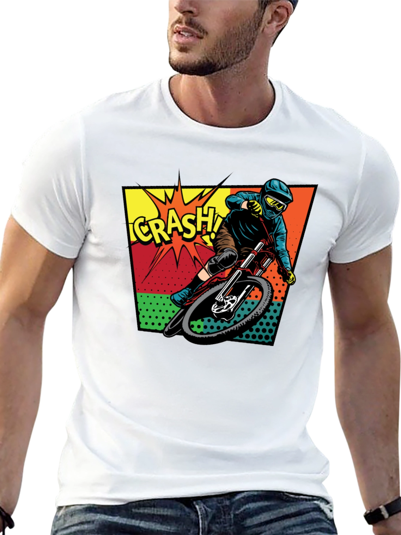 Mountain Bike Crash Graphic Tee - Ride On!