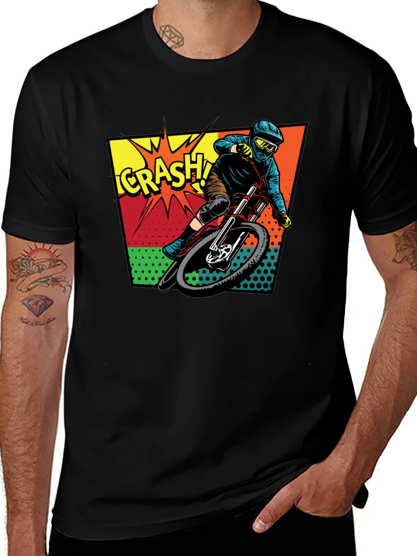 Mountain Bike Crash Graphic Tee - Ride On!
