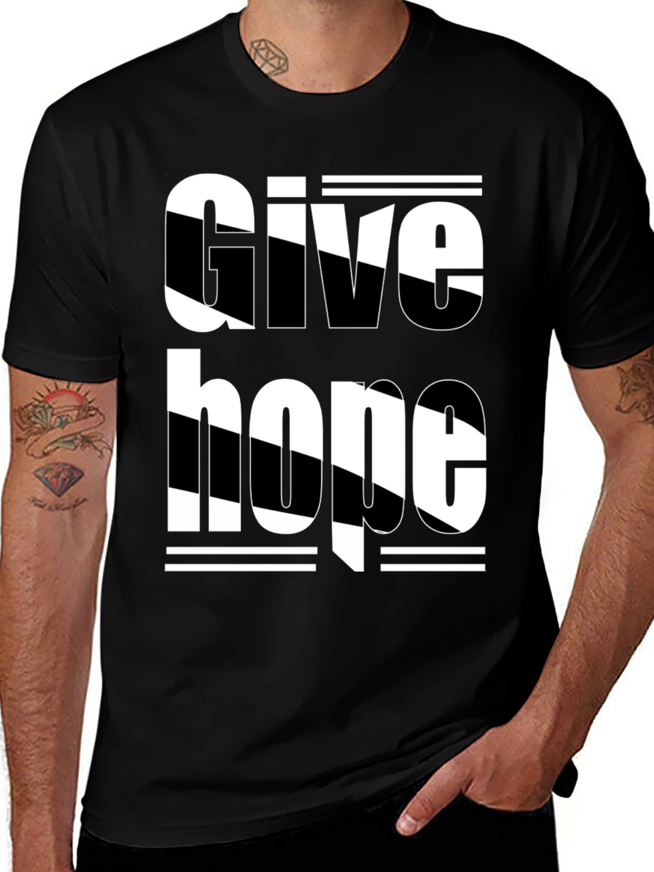Give Hope Black Graphic Tee