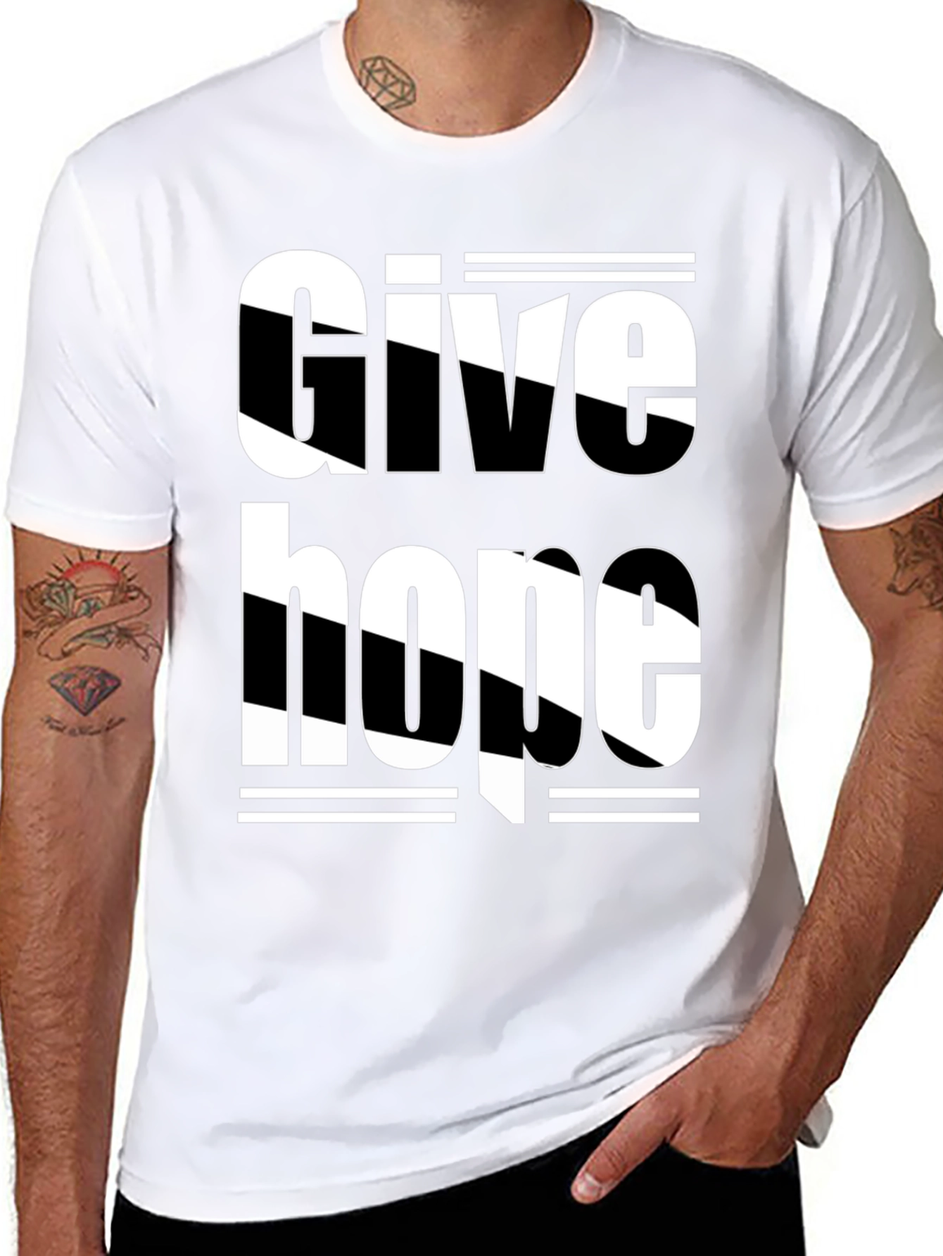 Give Hope Black Graphic Tee