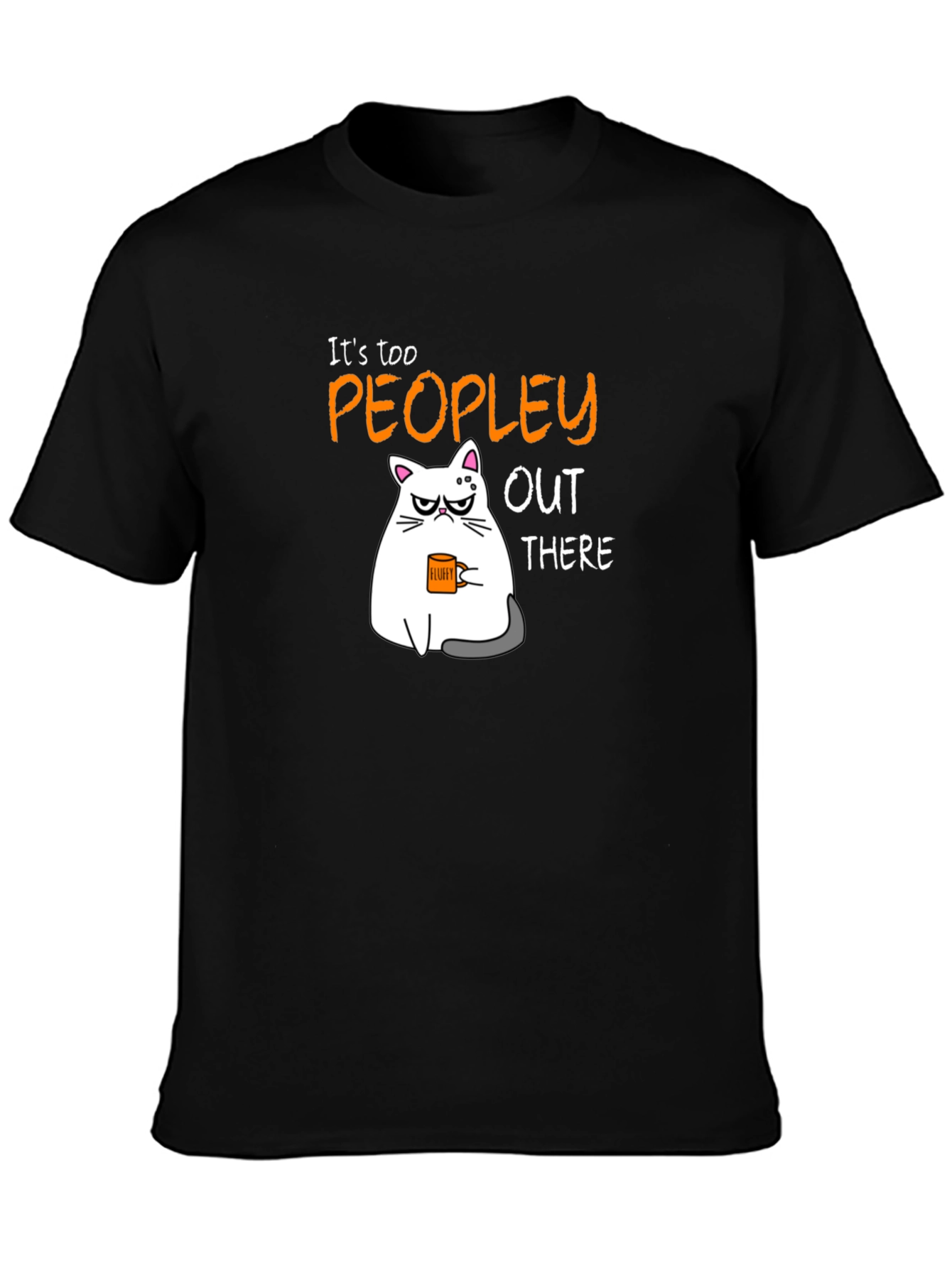 Too Peopley Cat Graphic T-Shirt