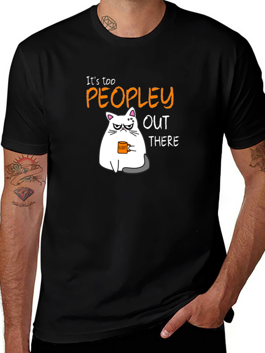 Too Peopley Cat Graphic T-Shirt