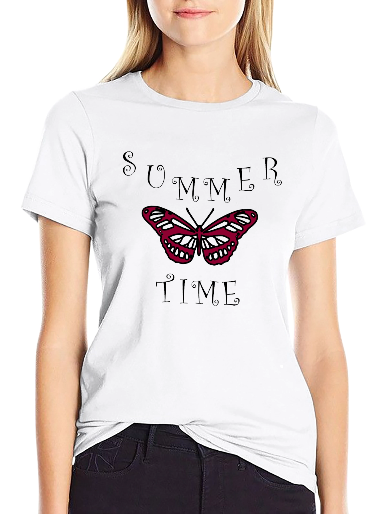 Summer Time Butterfly Graphic Tee