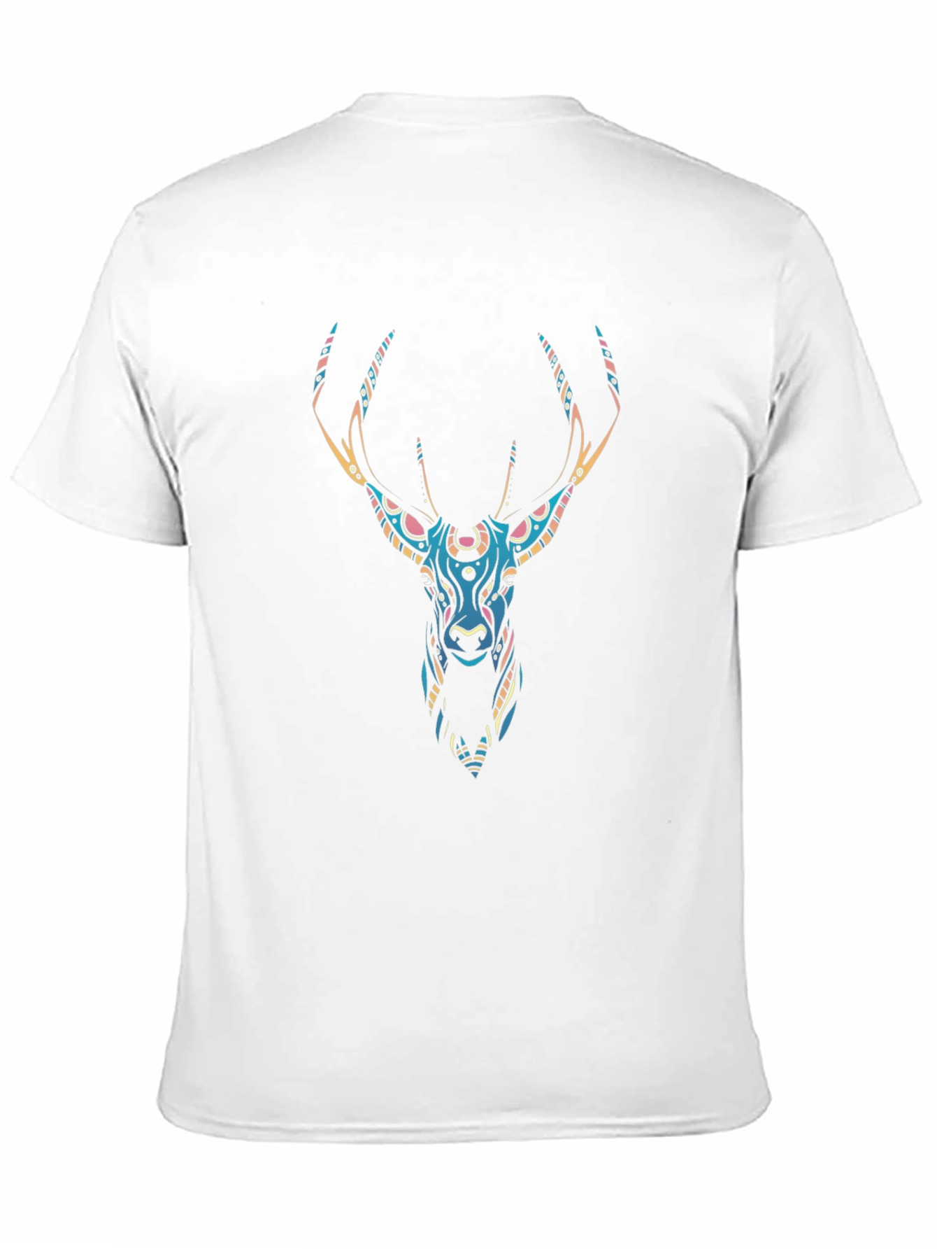 Stylish Deer Graphic Black T-Shirt