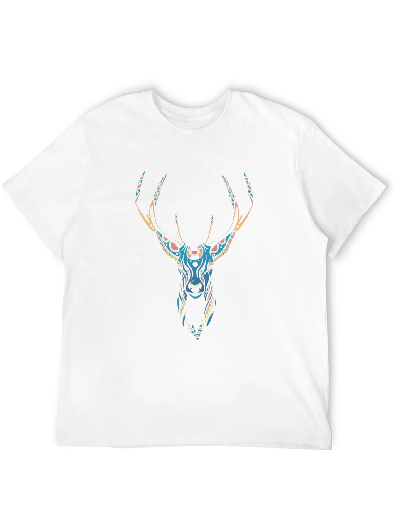 Stylish Deer Graphic Black T-Shirt