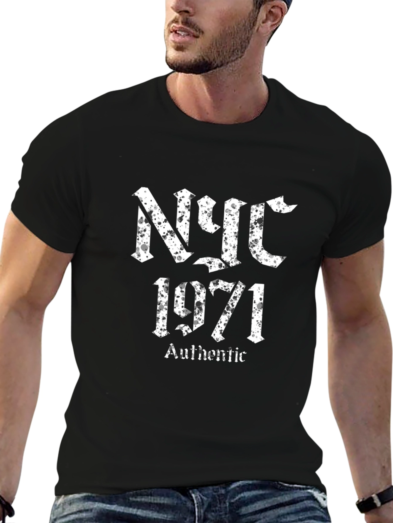 NYC 1971 Authentic Black T-Shirt