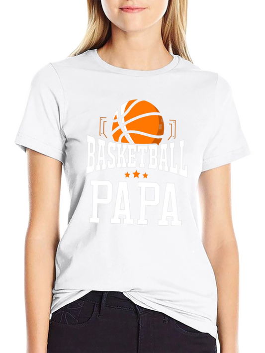 Basketball Papa Graphic T-Shirt - Gift for Basketball Dad