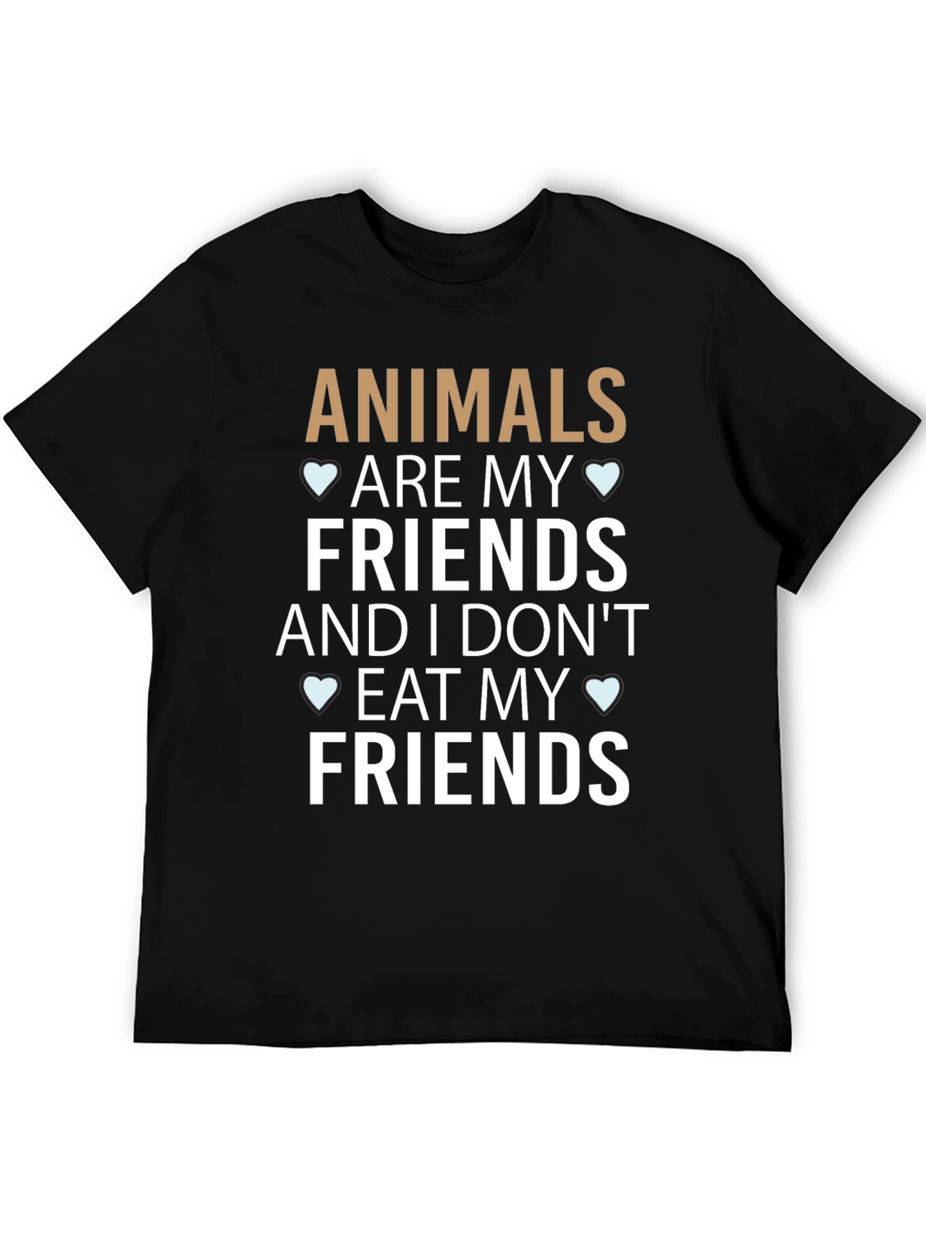 Vegan Graphic Tee - Animals Are My Friends T-Shirt