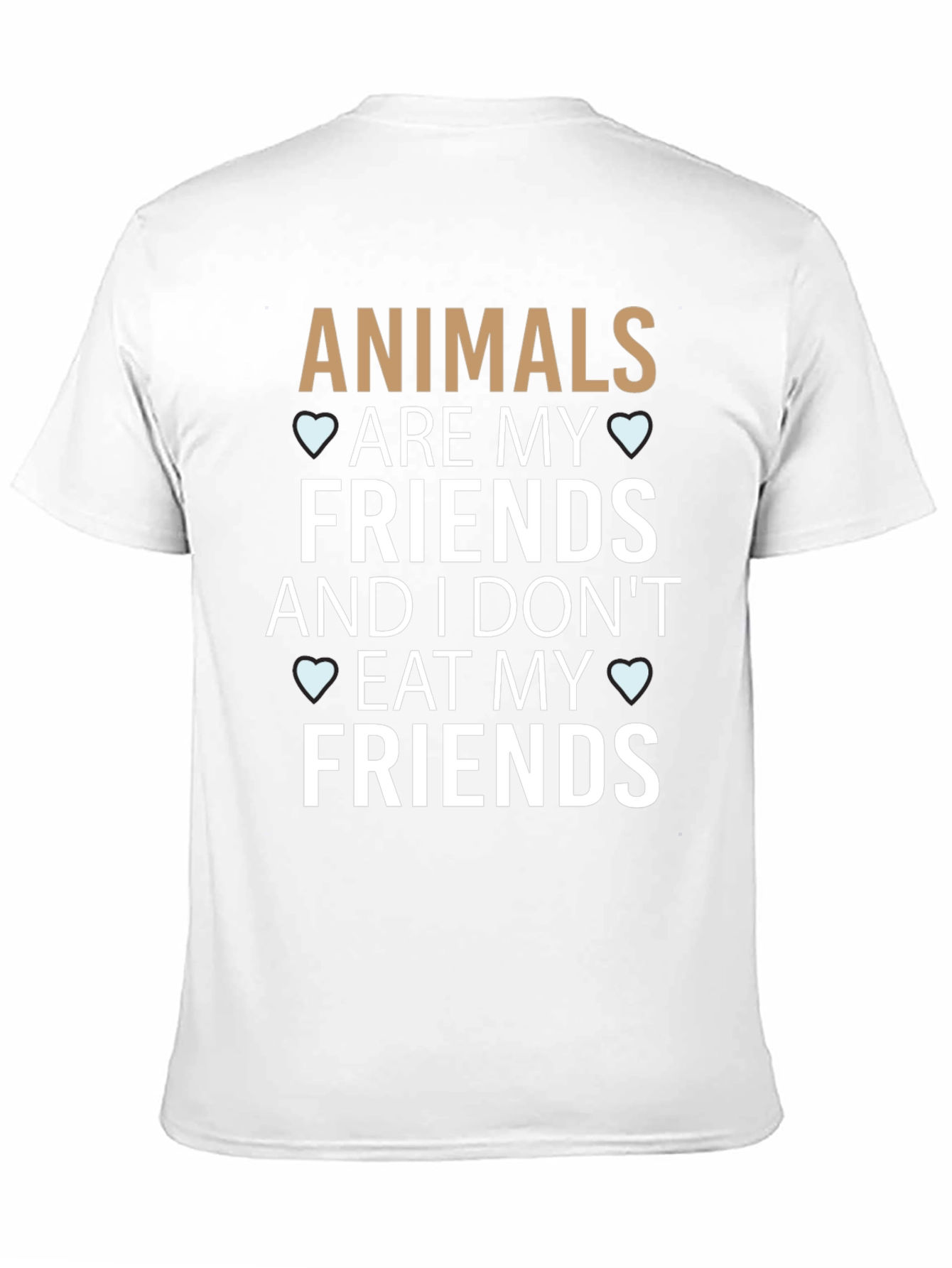 Vegan Graphic Tee - Animals Are My Friends T-Shirt