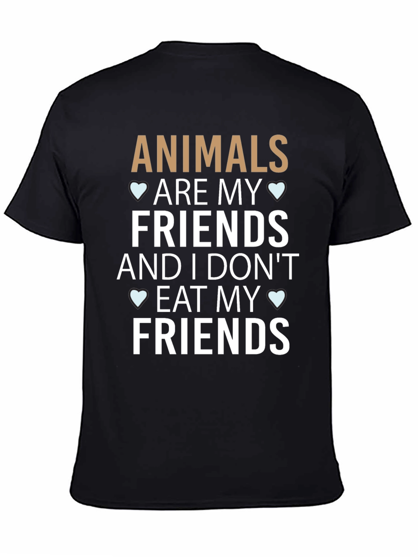 Vegan Graphic Tee - Animals Are My Friends T-Shirt