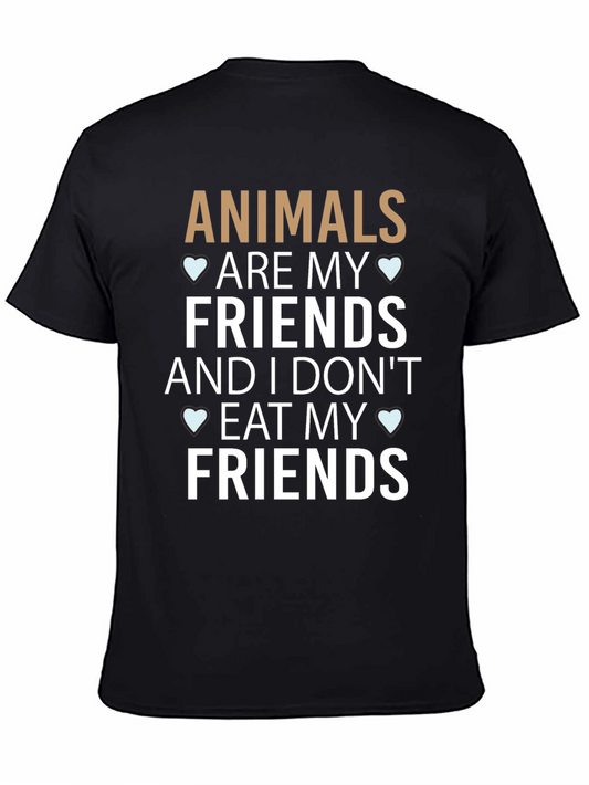 Vegan Graphic Tee - Animals Are My Friends T-Shirt